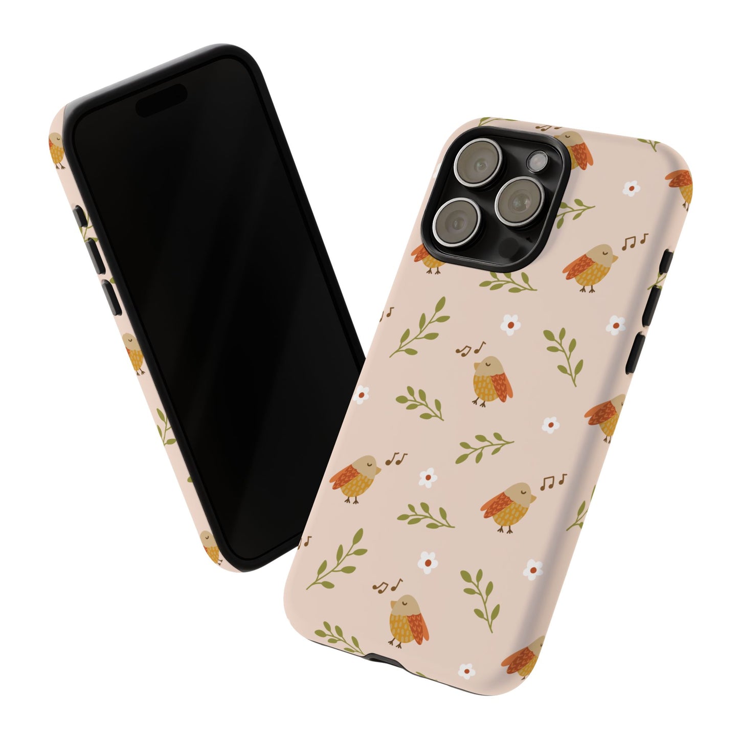 Phone Case: Birds and Leaves