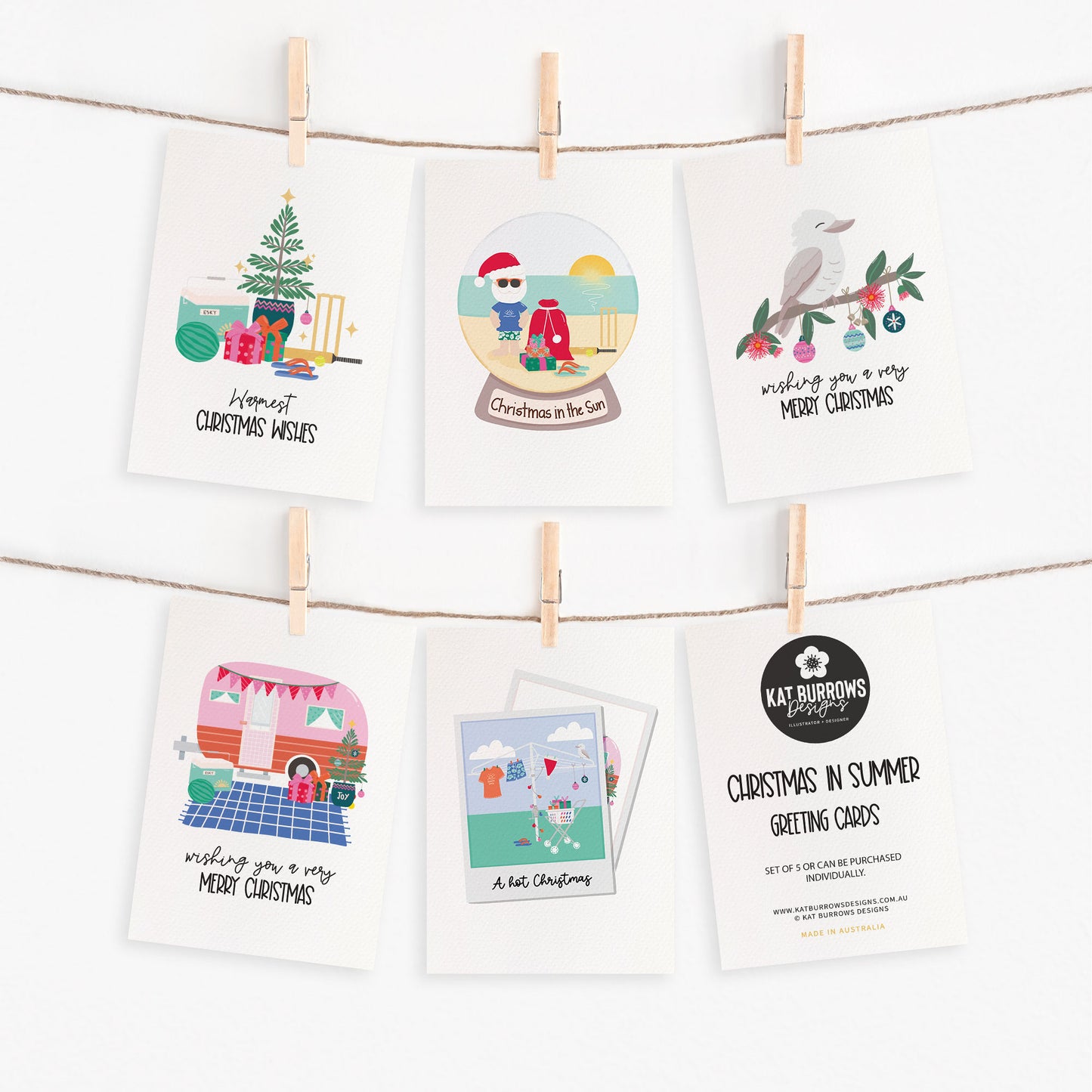 Set of 5 Aussie Christmas