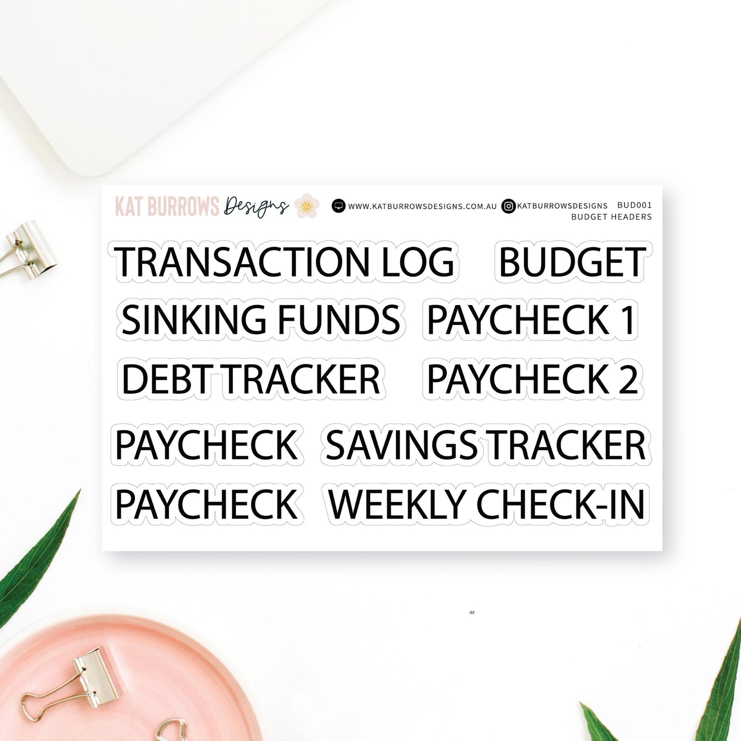 Stickers: Budget Headers