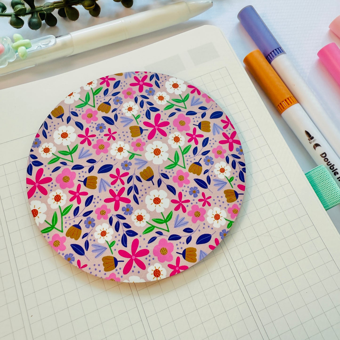 Coaster: Blooms on Pink