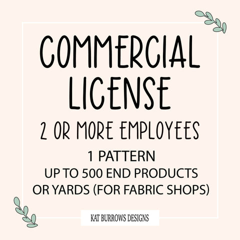 Commercial License: Up to 500