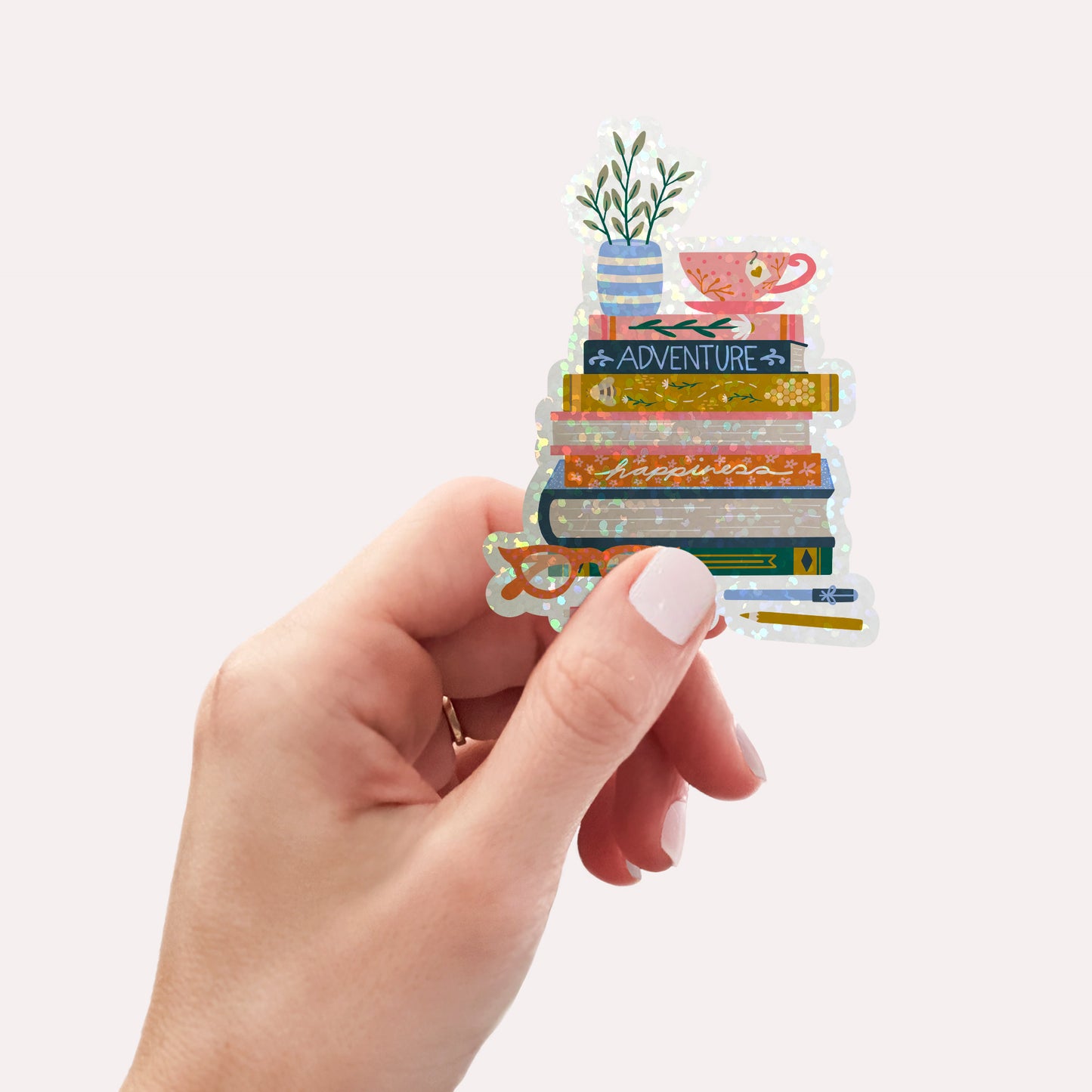 Die Cut Sticker: Bookish
