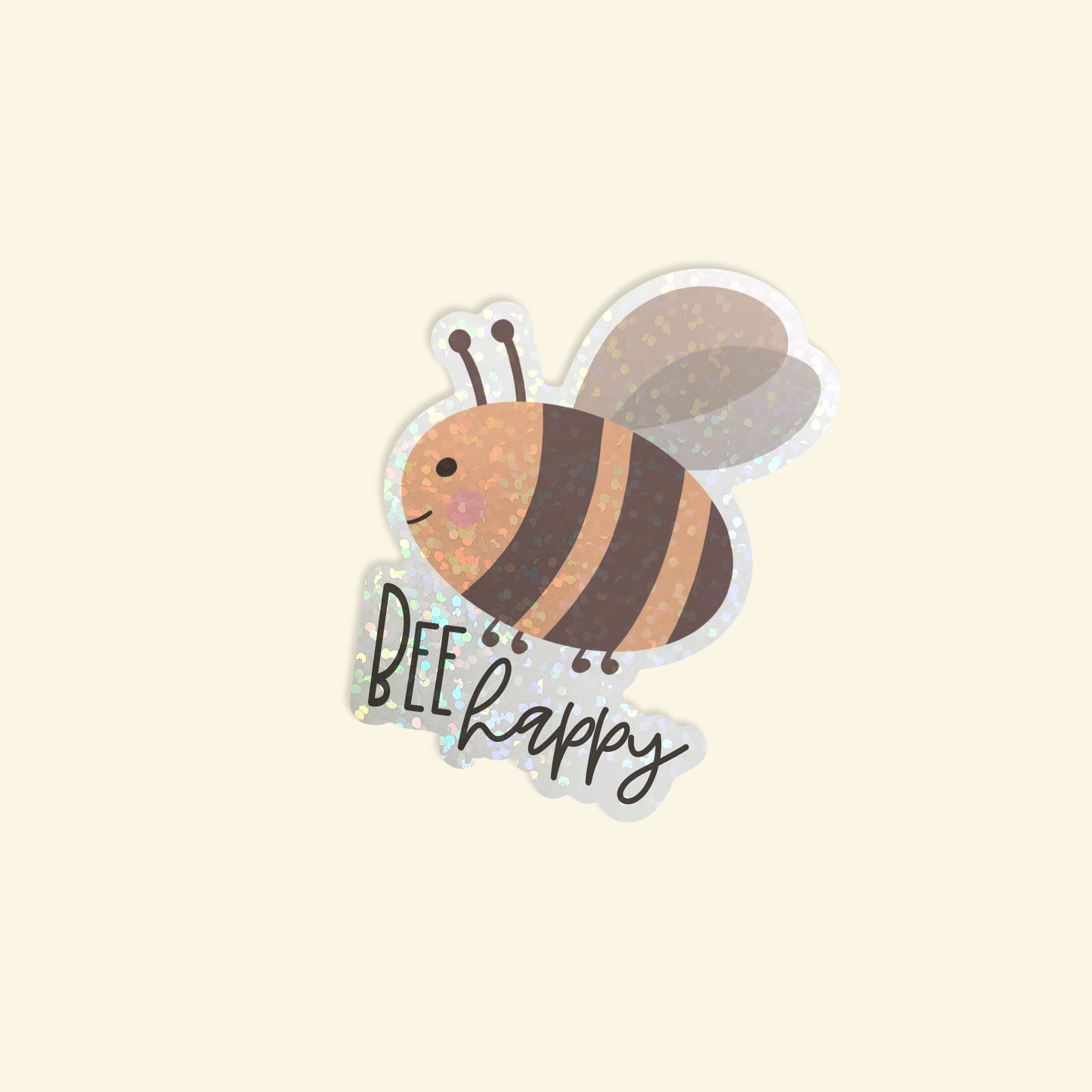 Die Cut Sticker: Bee Happy