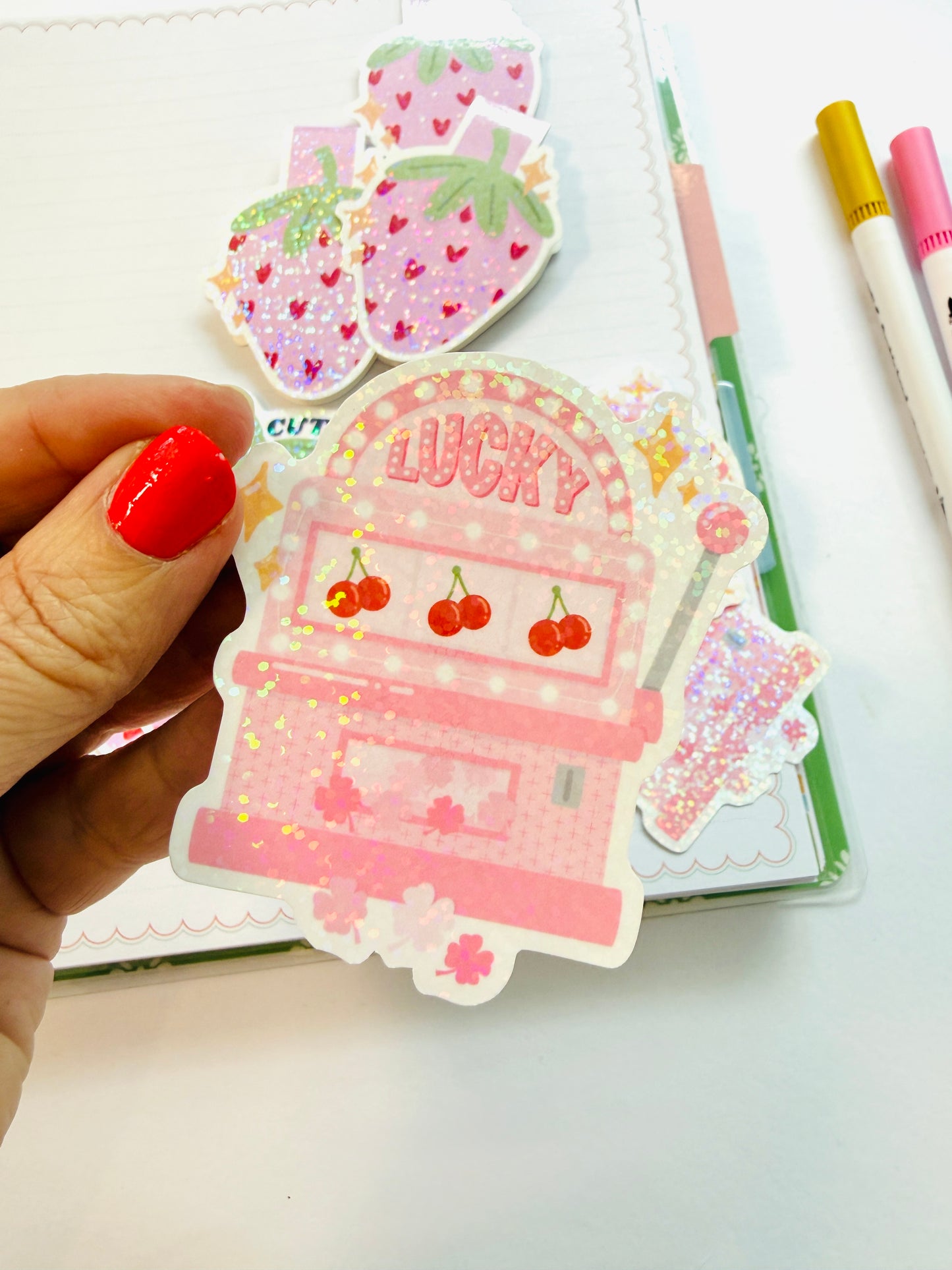 Die Cut Sticker: Lucky Slot Machine