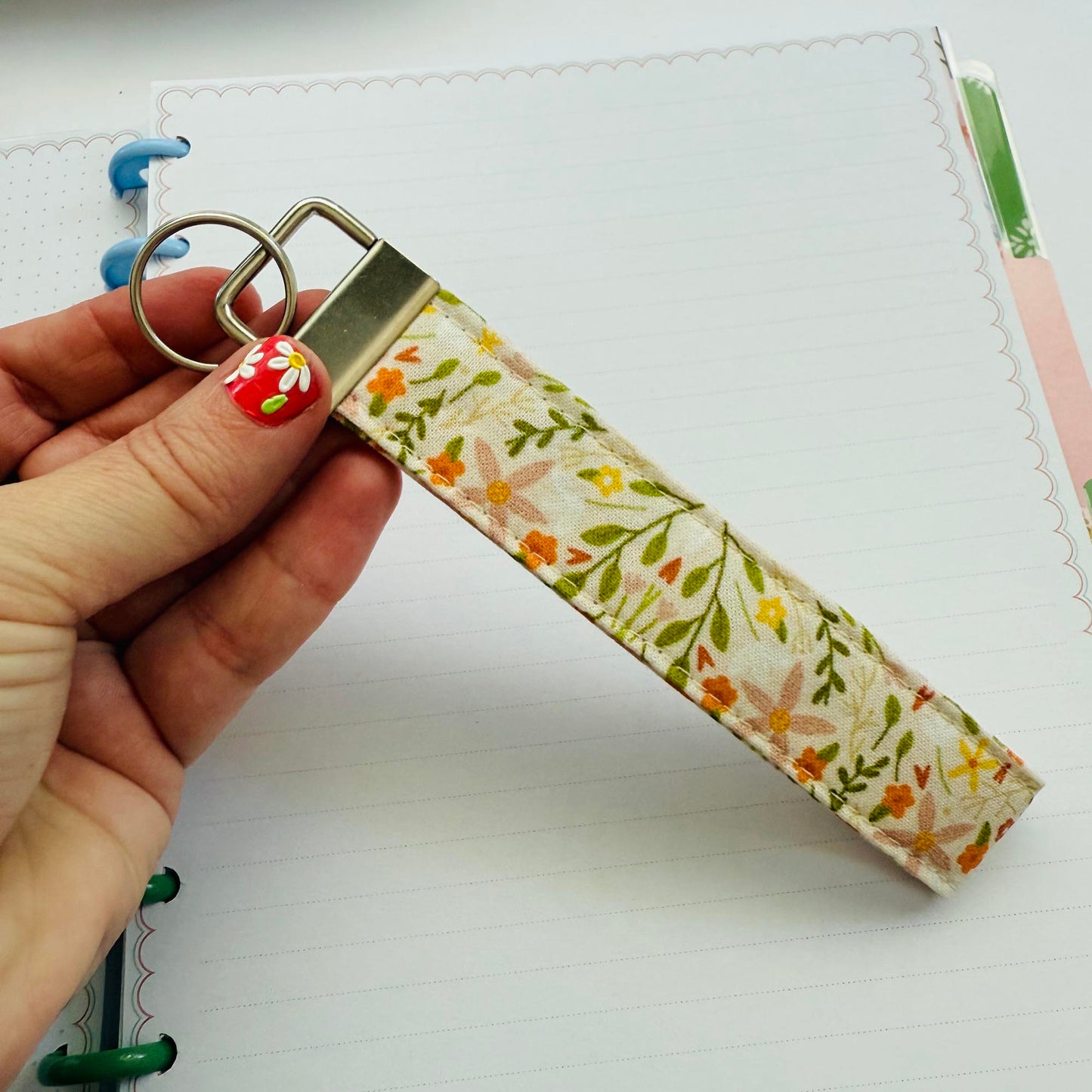 Key Fob: Little Library Floral