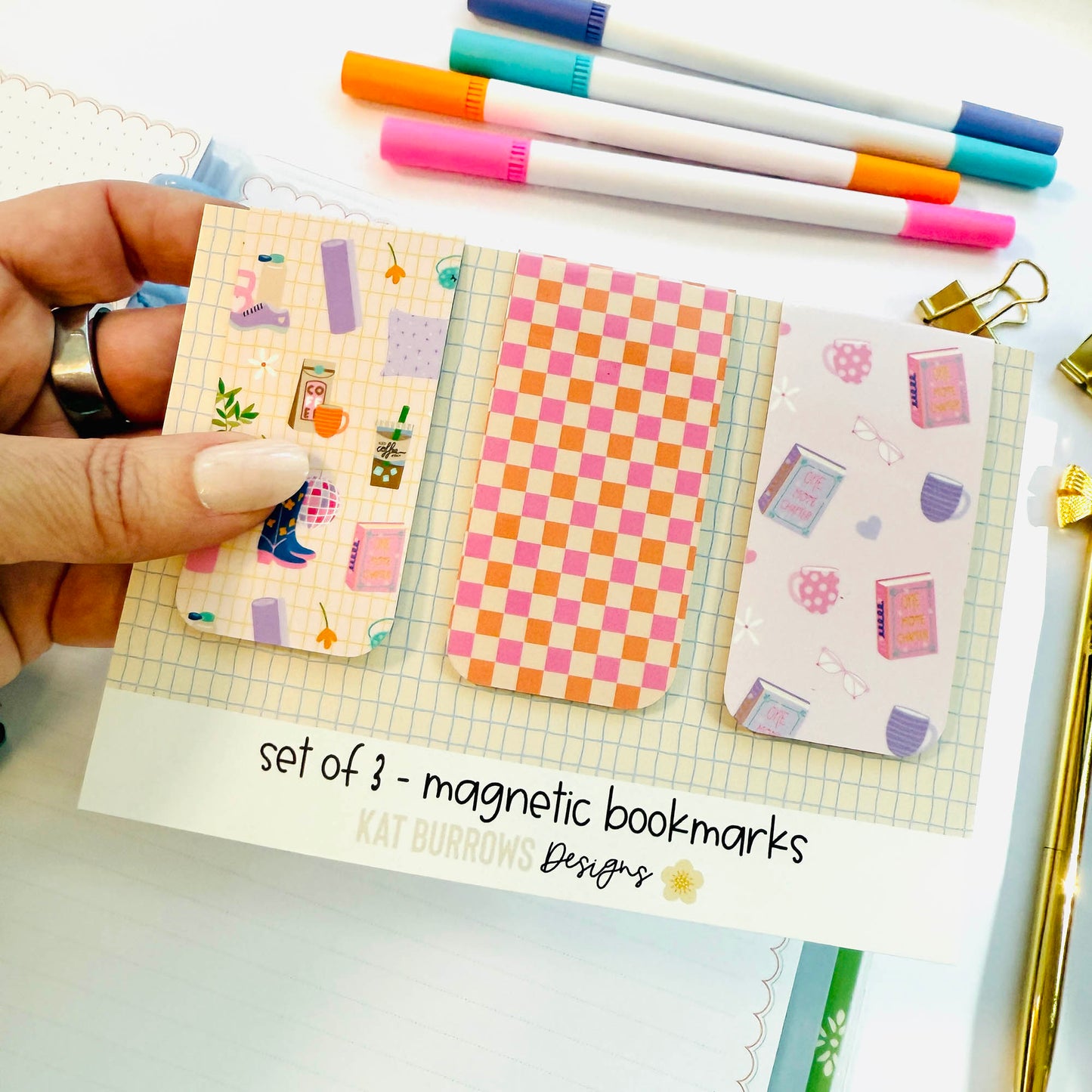 Magnetic Bookmark: Set of 3 Self-Care