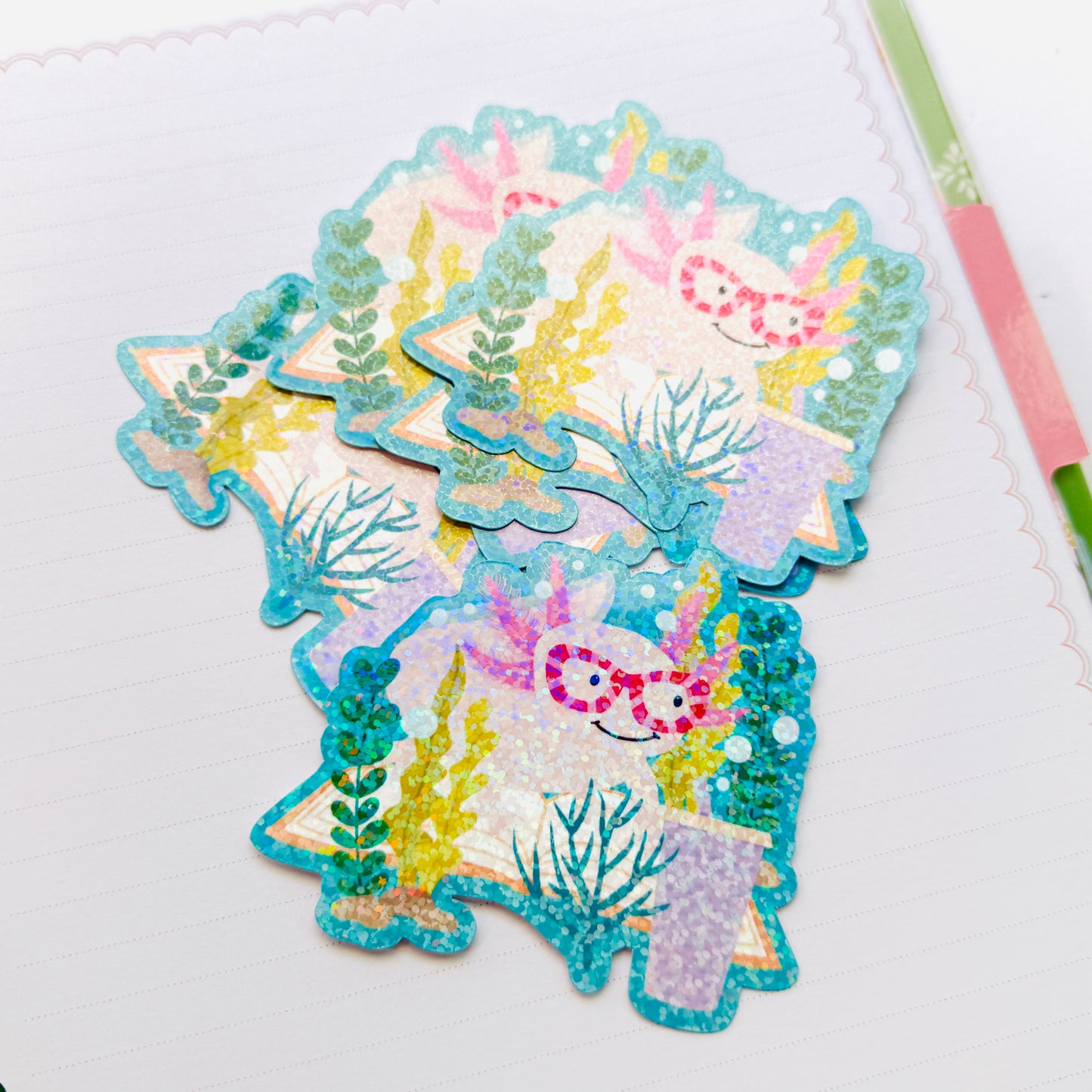 Die Cut Sticker: Axolotl