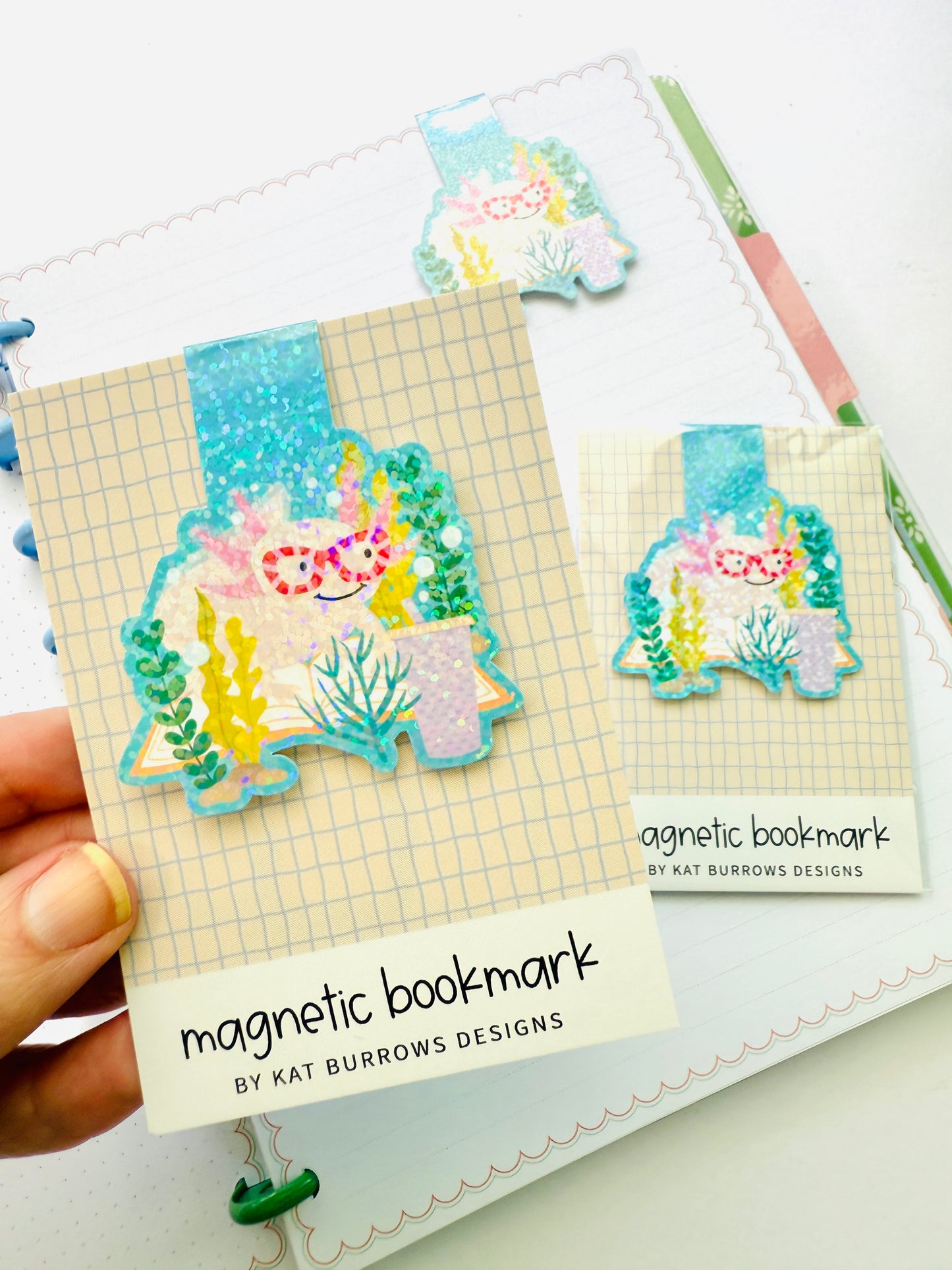 Magnetic Bookmark: Axolotl