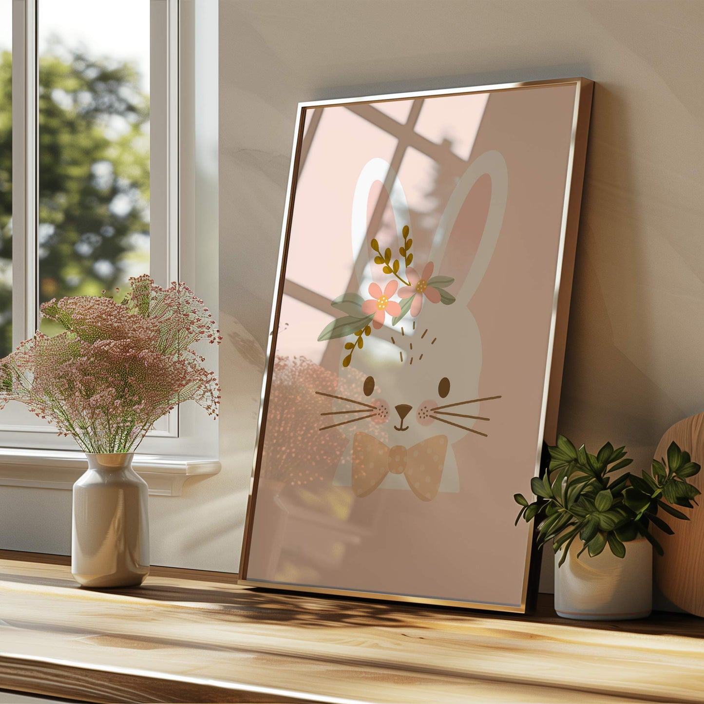 Art Print: Bunny and Blooms