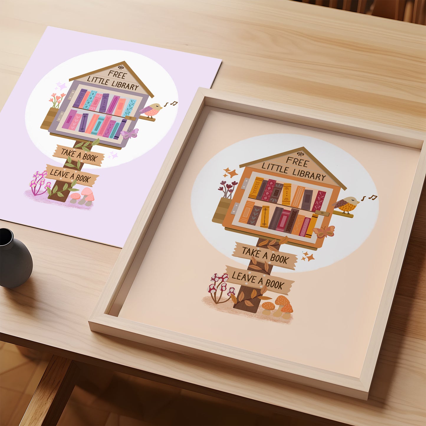 Art Print: Little Library Autumn