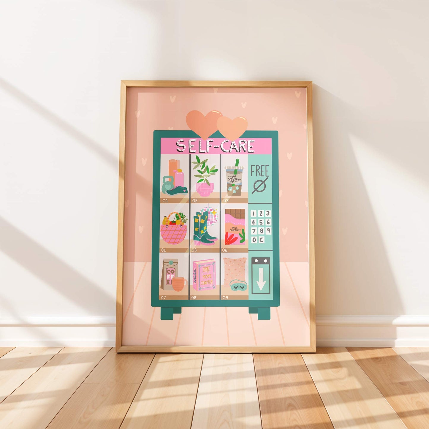 Art Print: Self-Care Vending Machine Green
