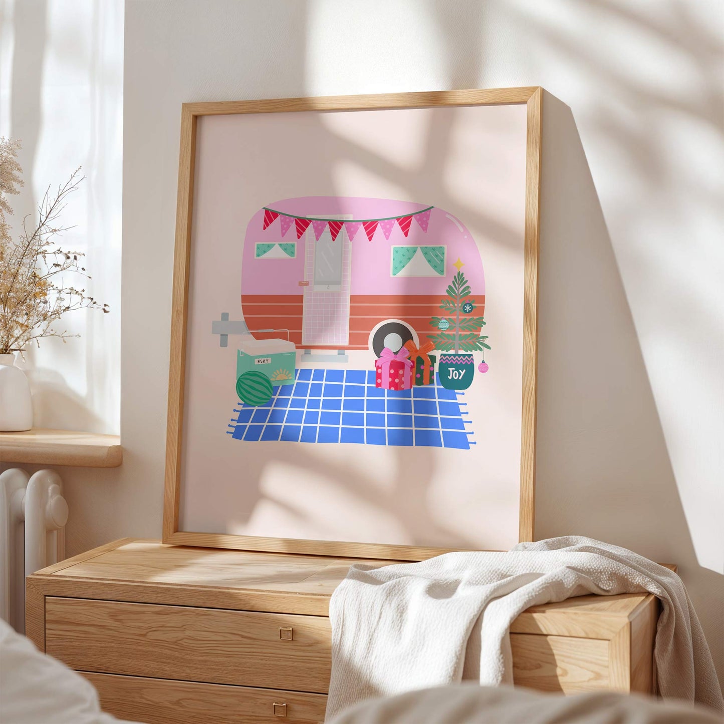 Art Print: Christmas Camper