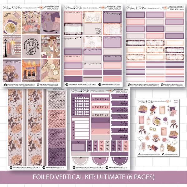 Deluxe Foiled Kit: Flowers & Coffee (ROSE GOLD FOIL)