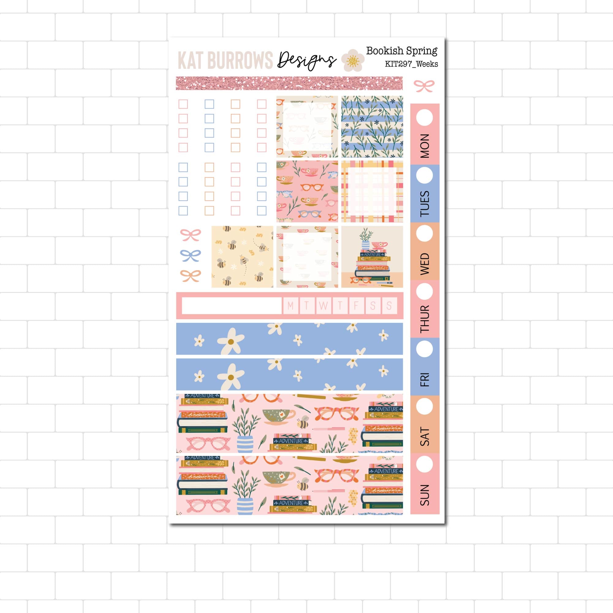 Bookish Spring Hobonichi Weeks Sticker Kit and suits the Lime Mini ...