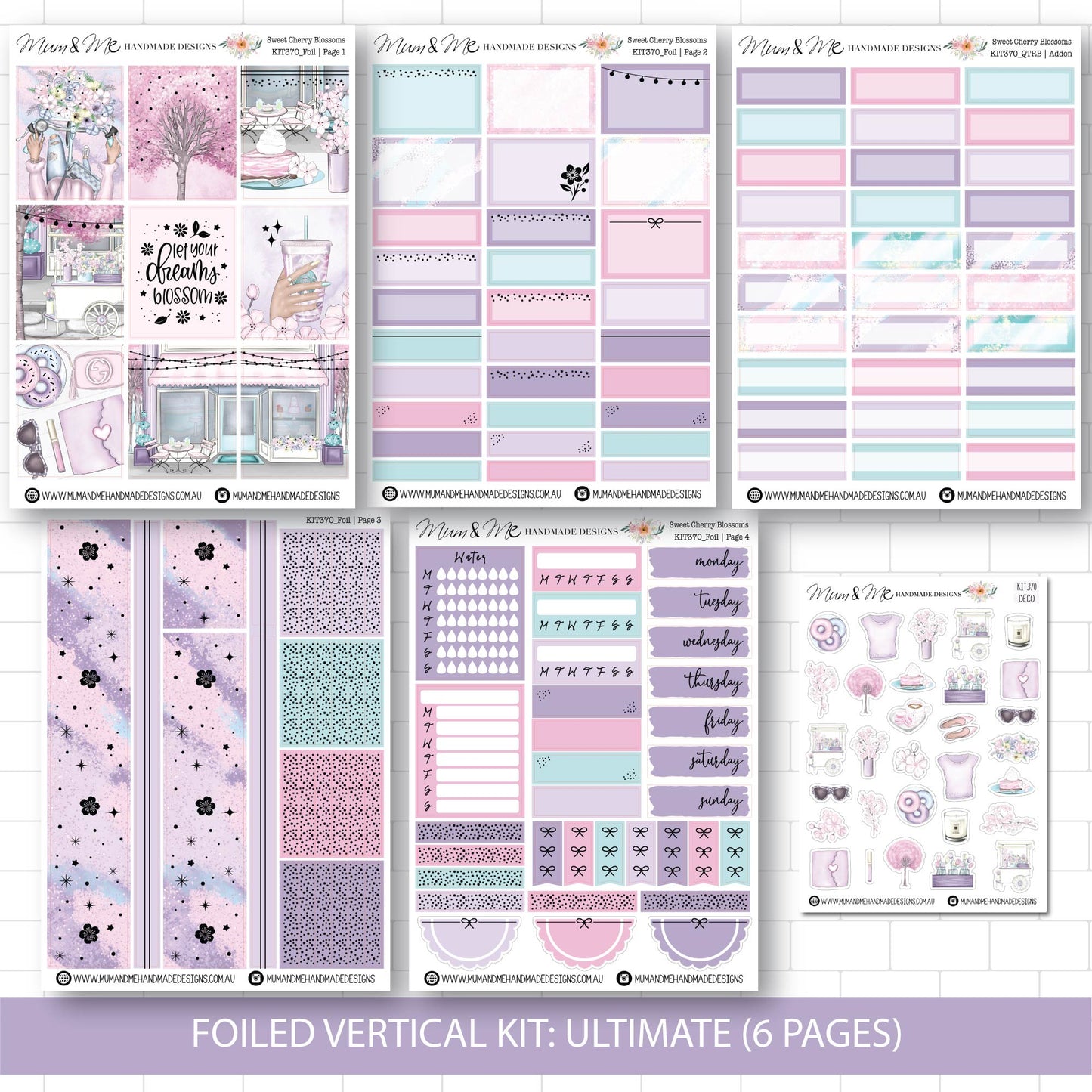 Ultimate Foiled Kit: Sweet Cherry Blossoms (SILVER FOIL)