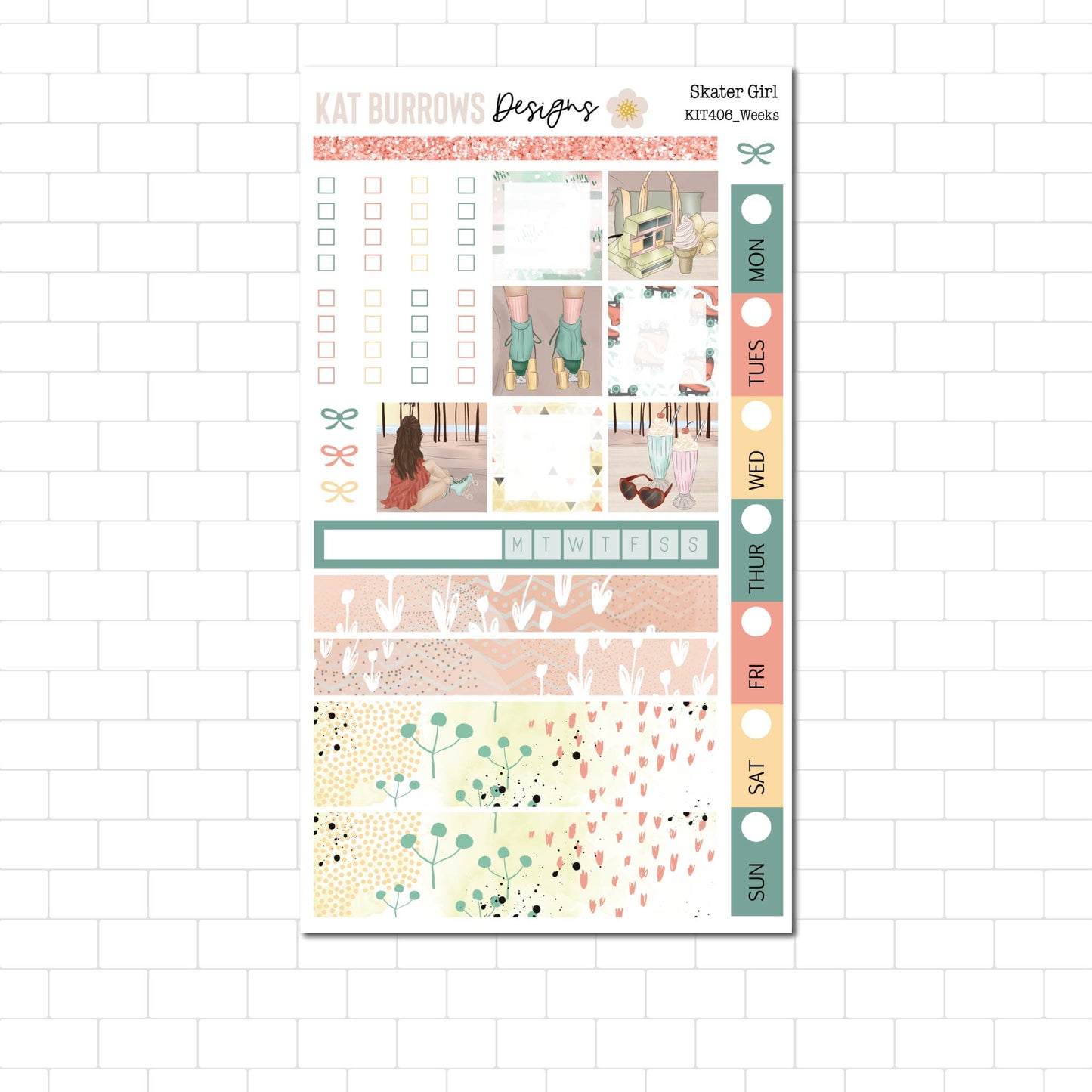 Hobonichi/Lime Weeks: Skater Girl