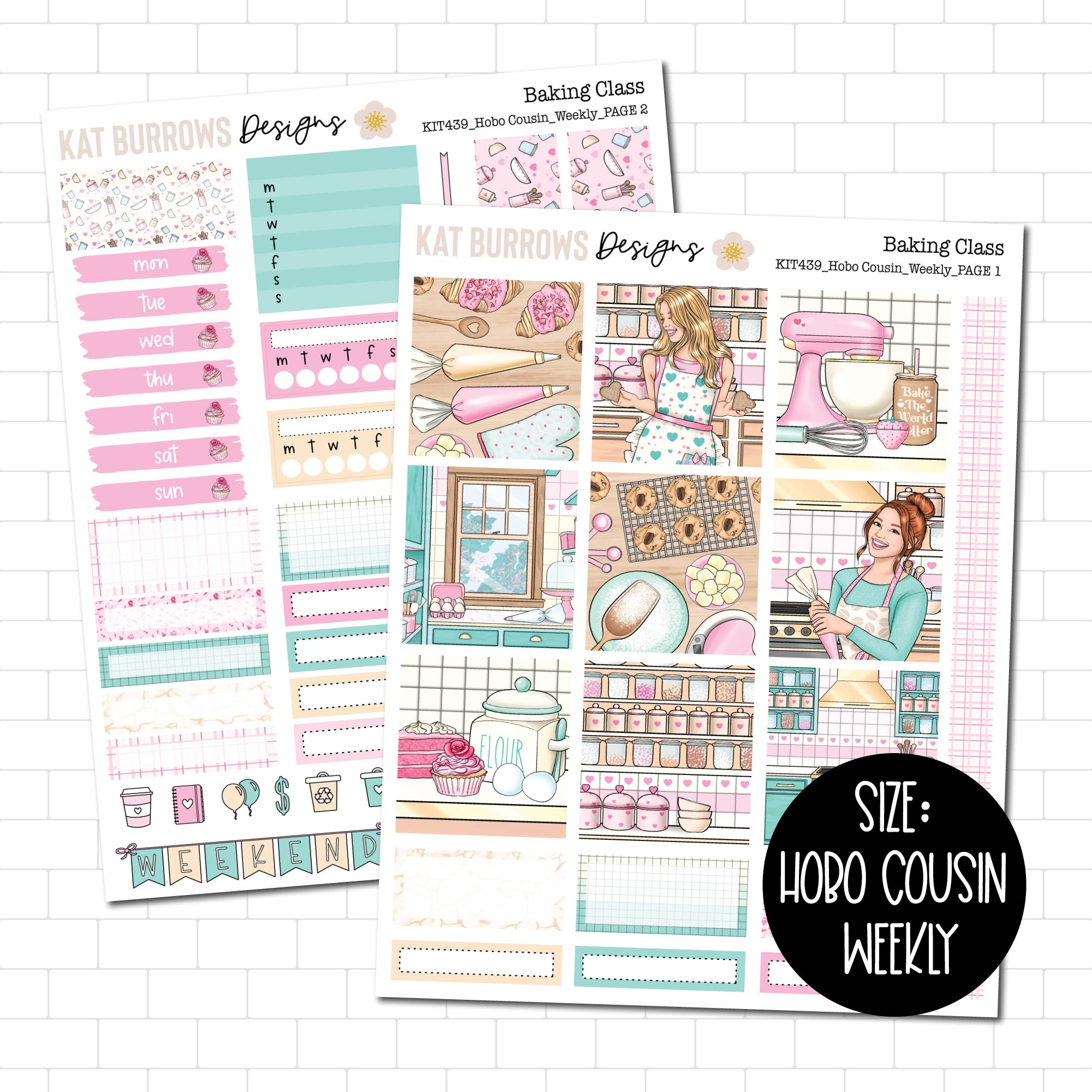 Baking Class Hobonichi Cousin Weekly Sticker Kit for your Planner – Kat ...