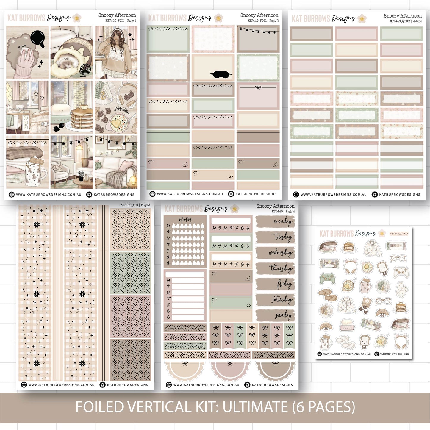 Deluxe Foiled Kit: Snoozy Afternoon (GOLD FOIL)