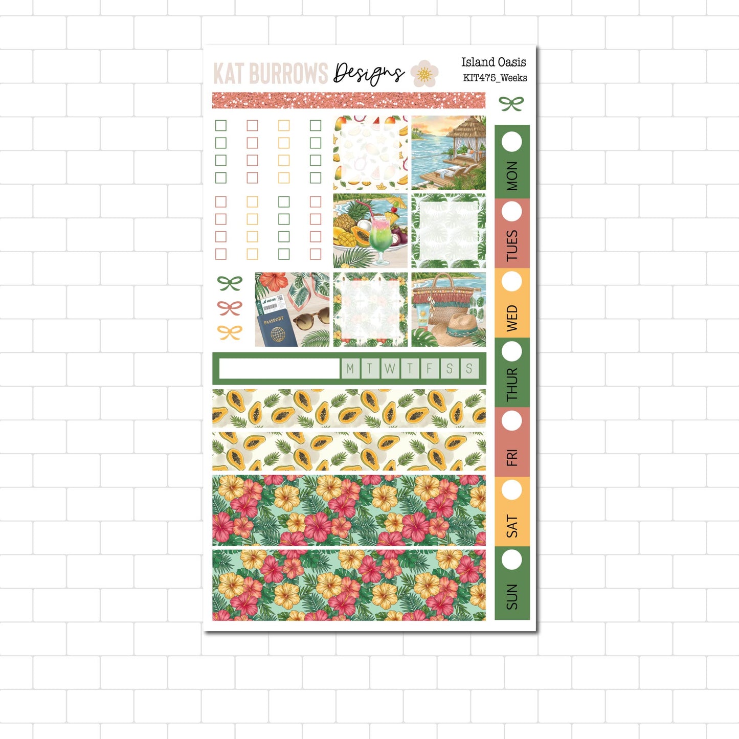 Hobonichi/Lime Weeks: Island Oasis