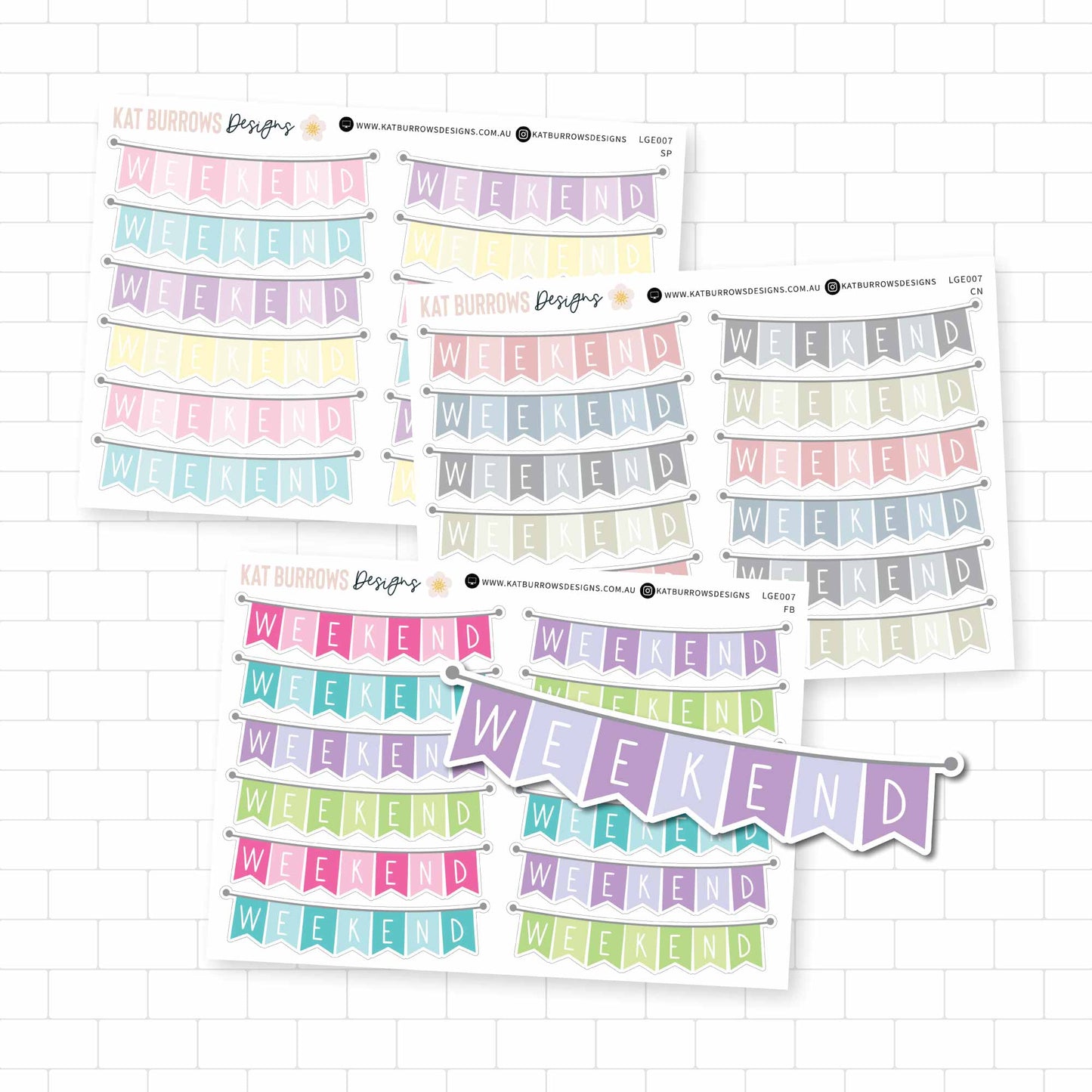 Stickers: Weekend Banner