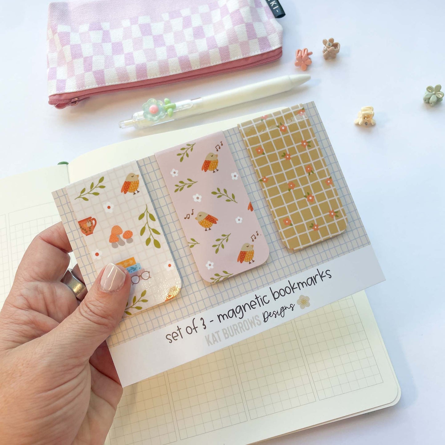 Magnetic Bookmark: Set of 3 Little Library Items