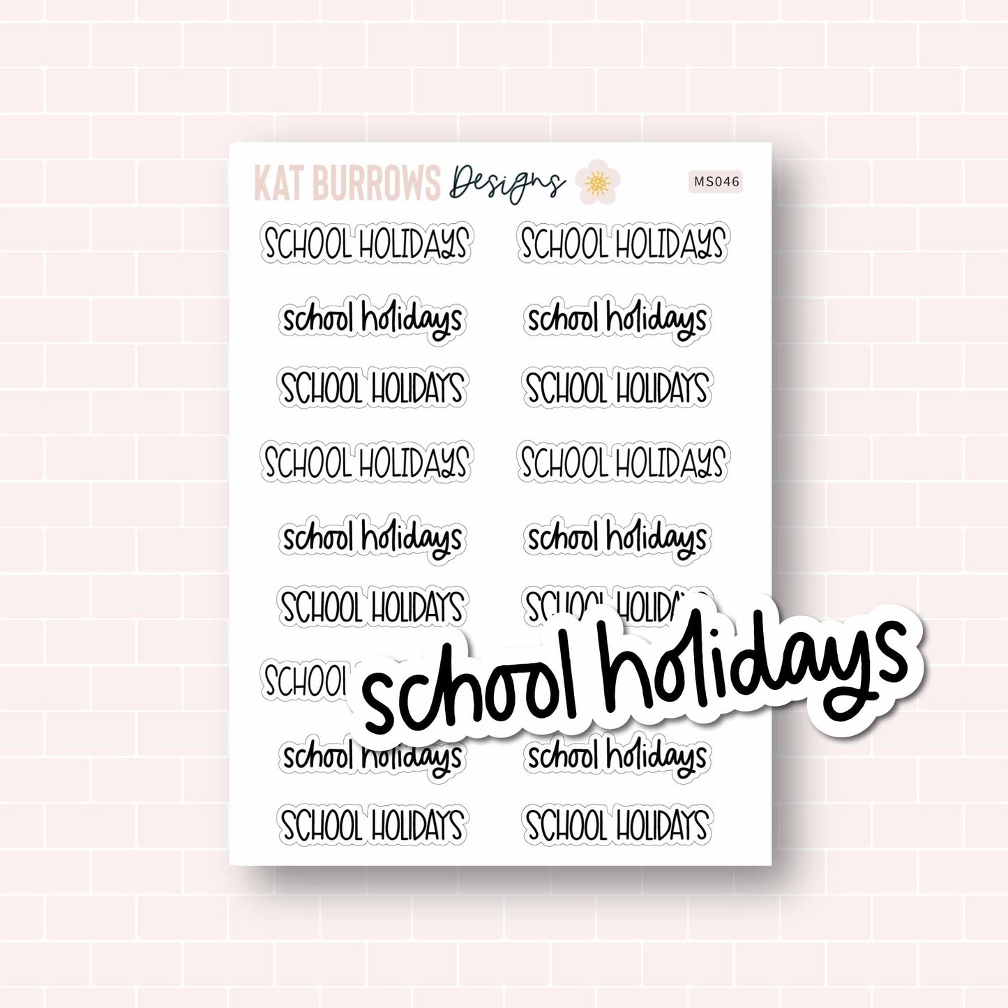 Script: School Holidays