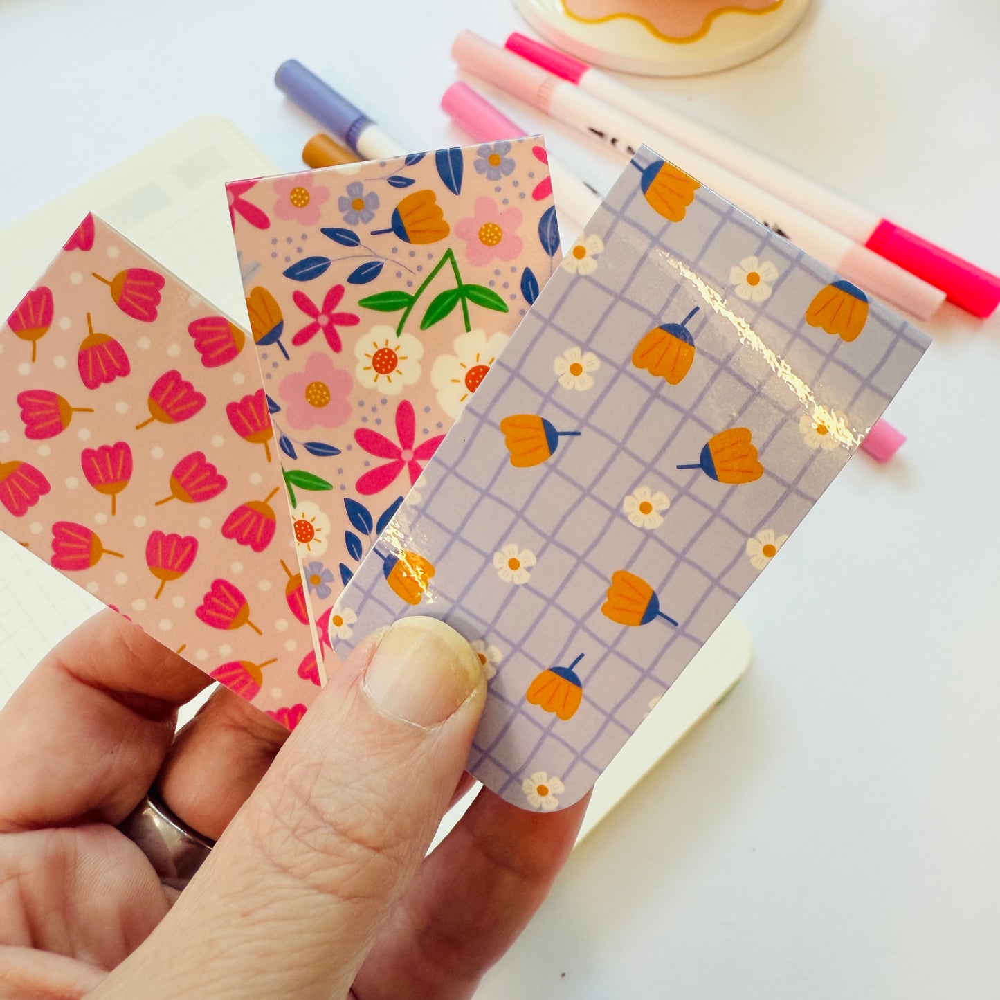 Magnetic Bookmark: Set of 3 Blooms