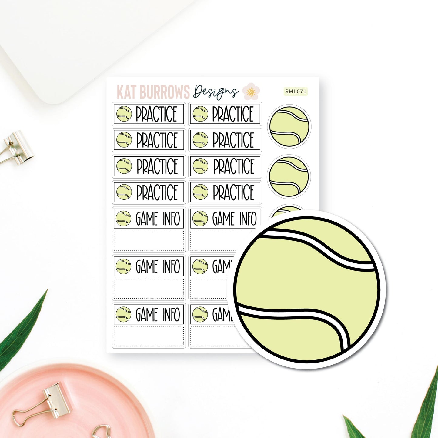 Stickers: Tennis Lesson