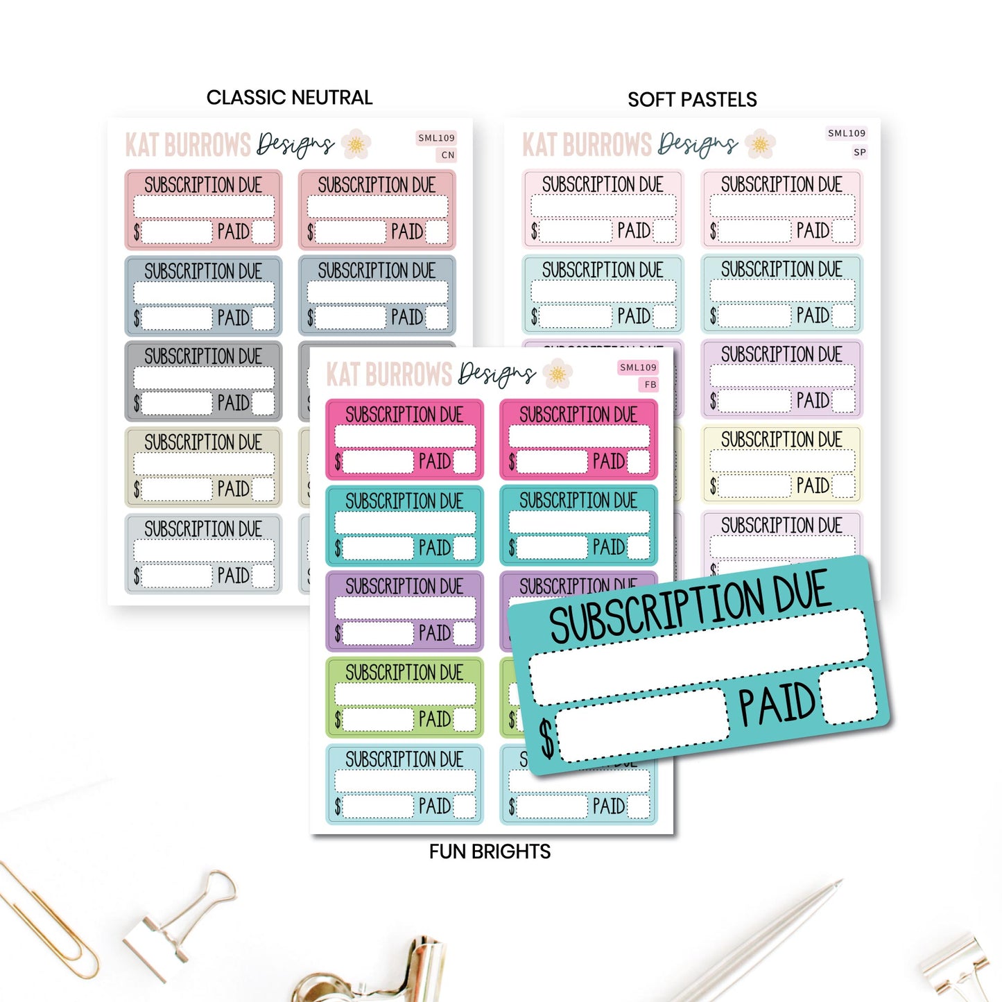 Stickers: Subscription Blank