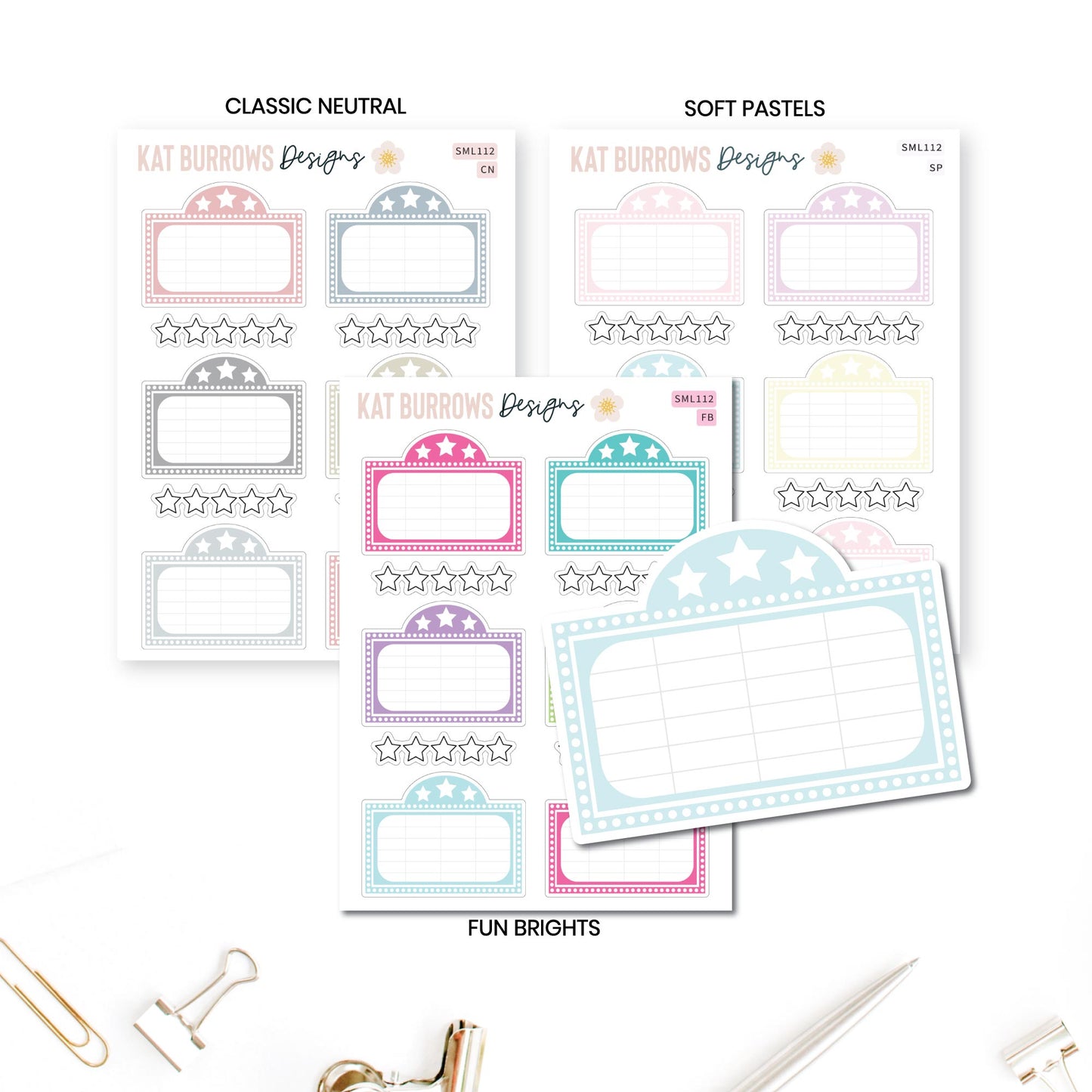 Stickers: Movie Marquee