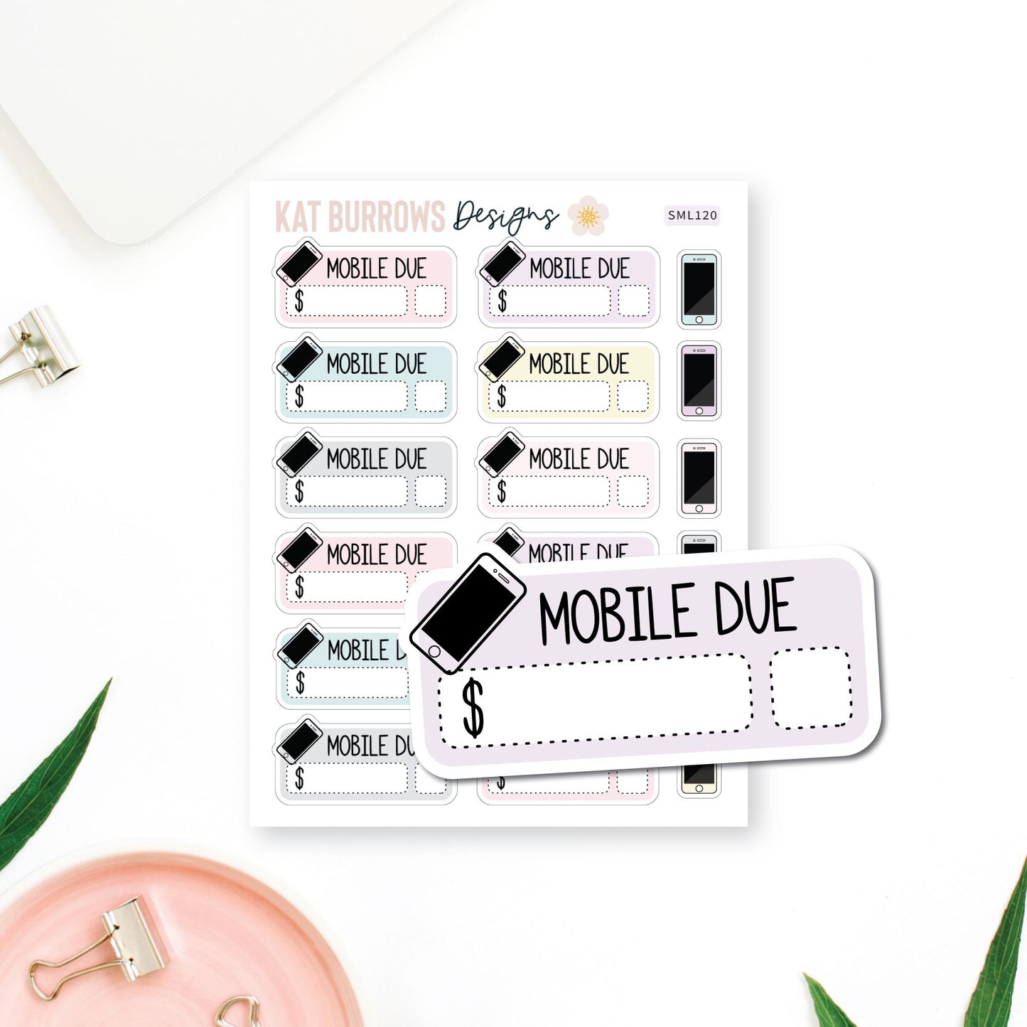 Stickers: Mobile Bill Due