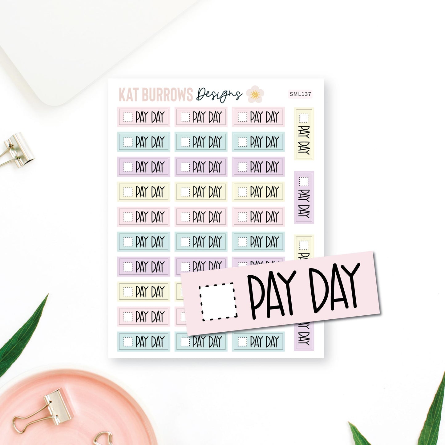 Stickers: Pay Day Checklist