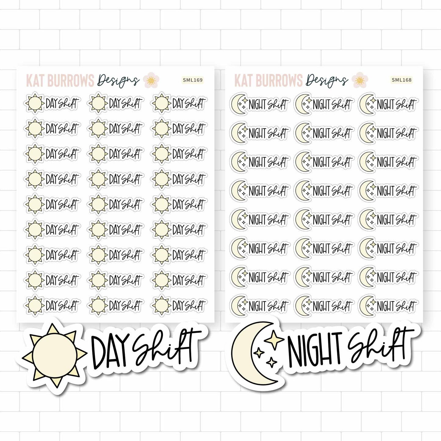 Stickers: Night Shift/Day Shift Script Icons