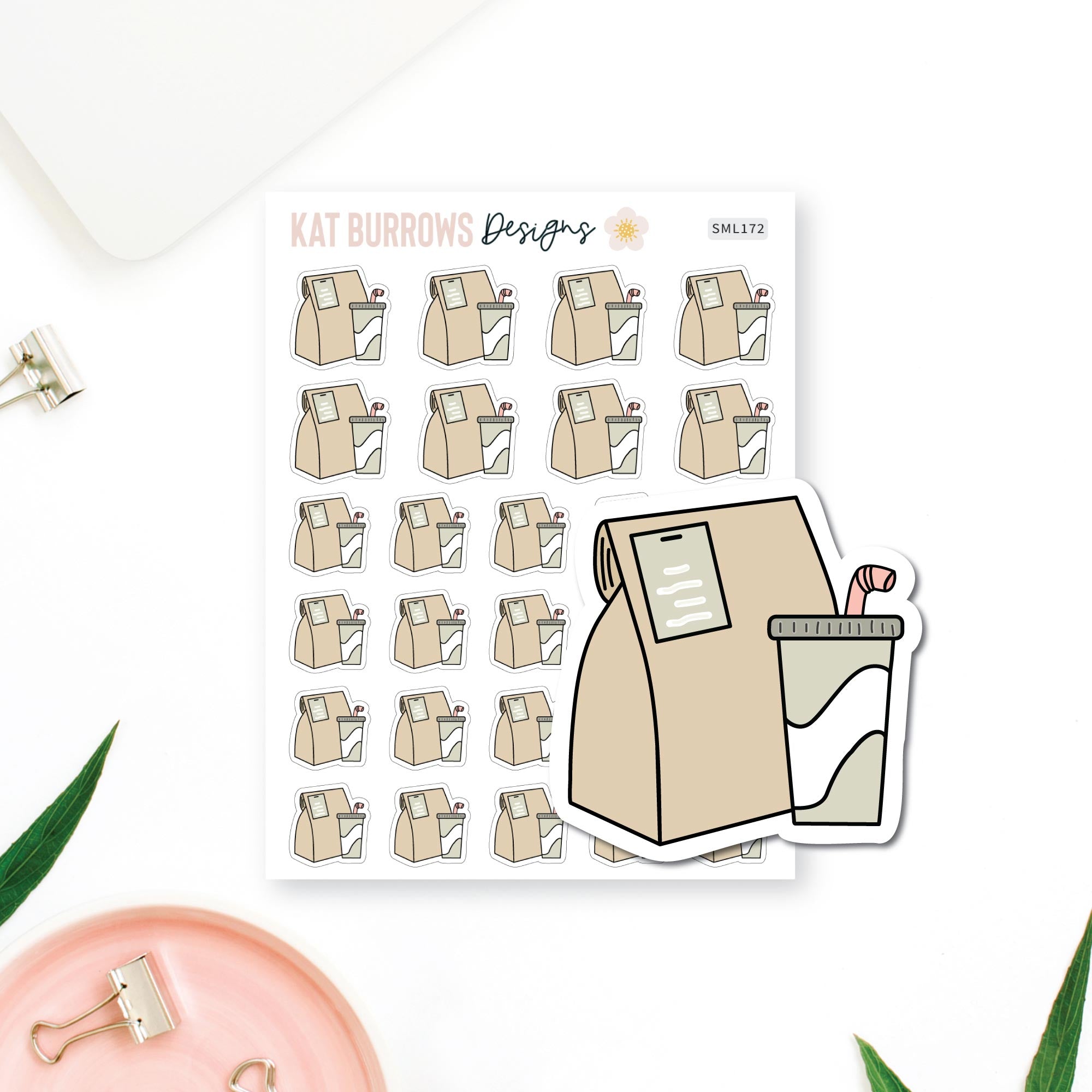 Fast Food Delivery Stickers, Fast Food Stickers for The Happy Planner ...