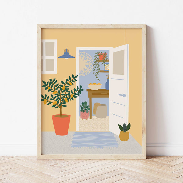 Digital Art Print: Welcome Home Yellow