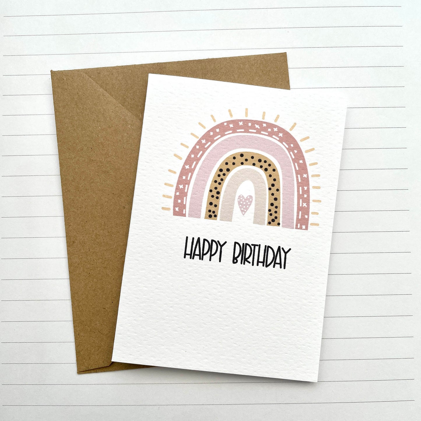 Single (1): MINI Card: Pink Rainbow