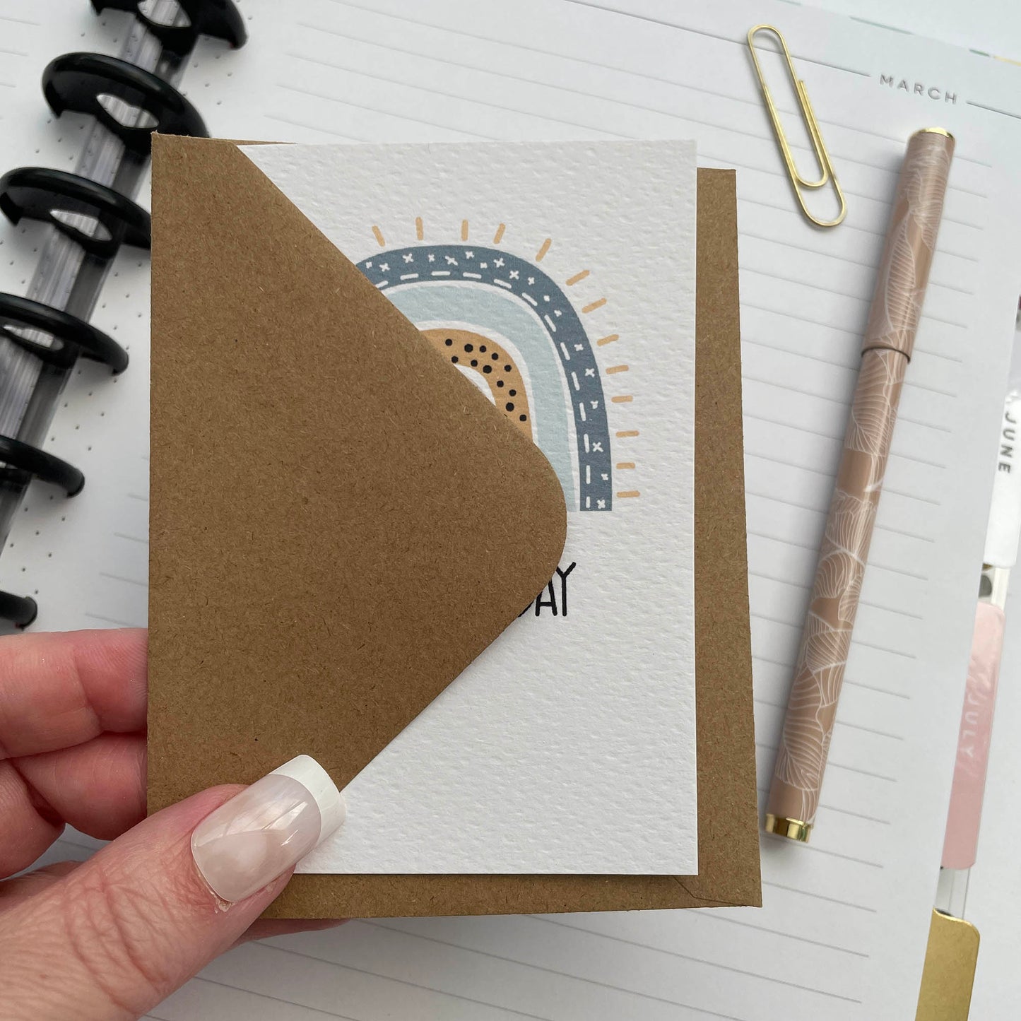 Single (1): MINI Card: Blue Rainbow