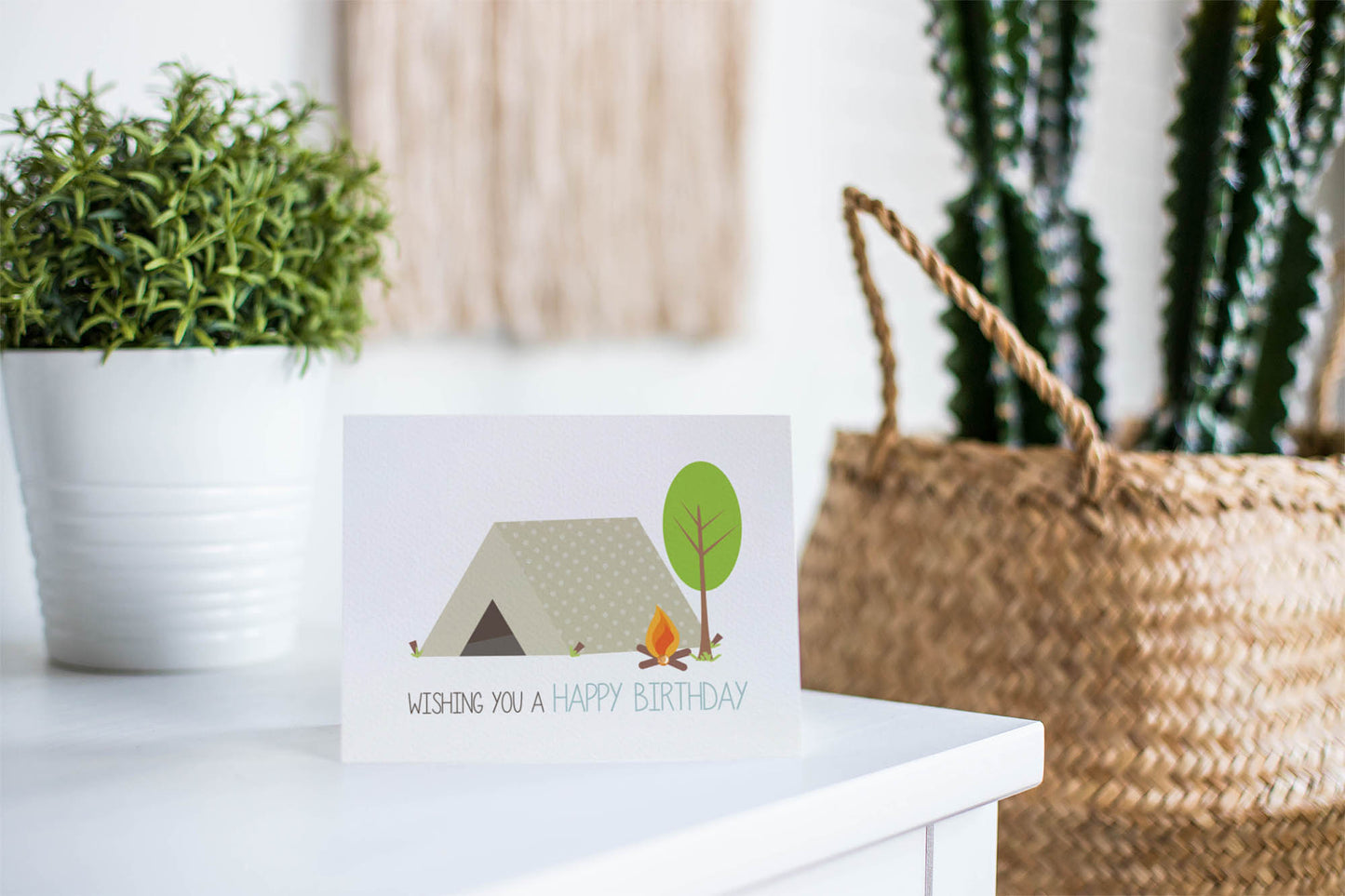 Boy - Camping Greeting Card by mumandmehandmadedesigns- An Australian Online Stationery and Card Shop