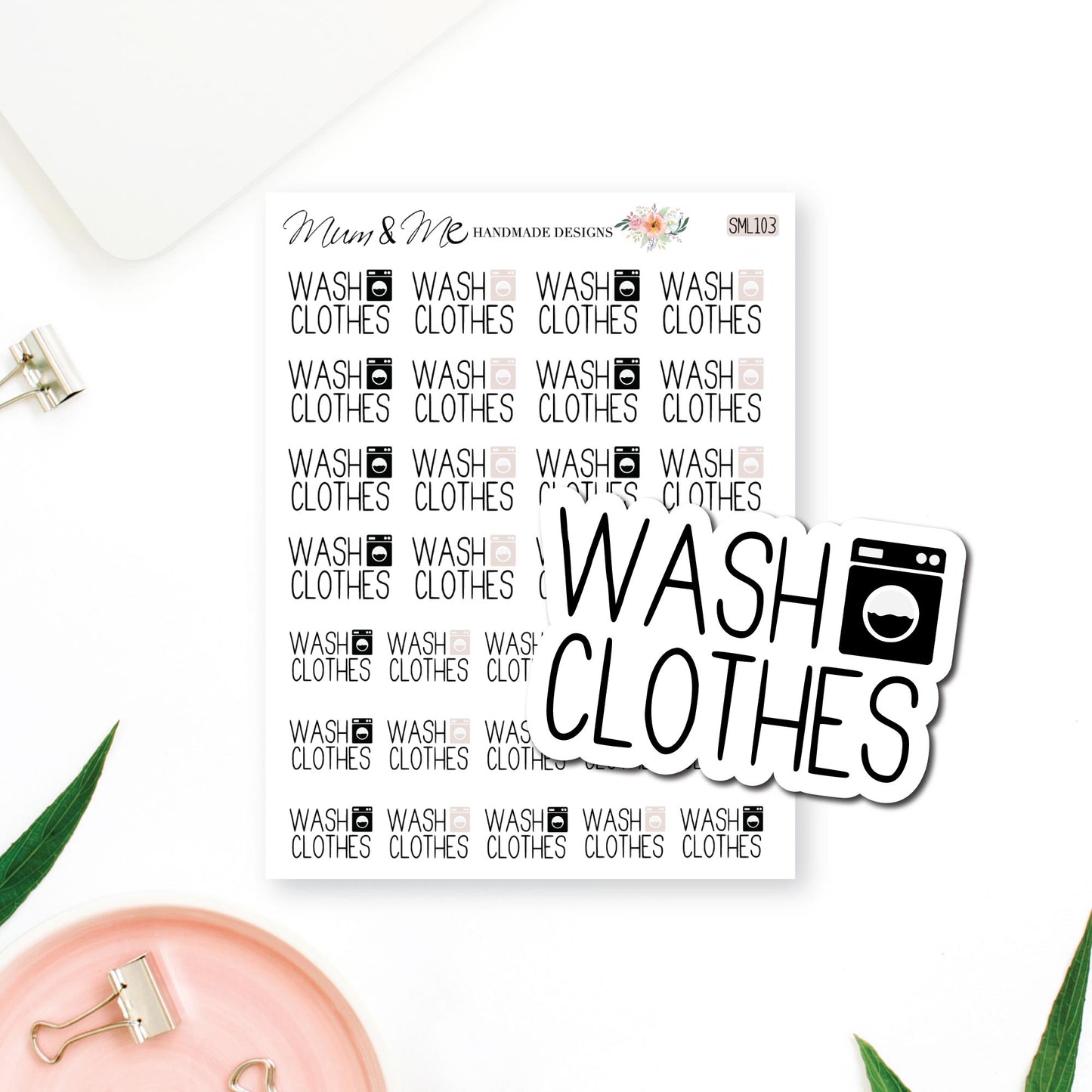 Stickers: Wash Clothes