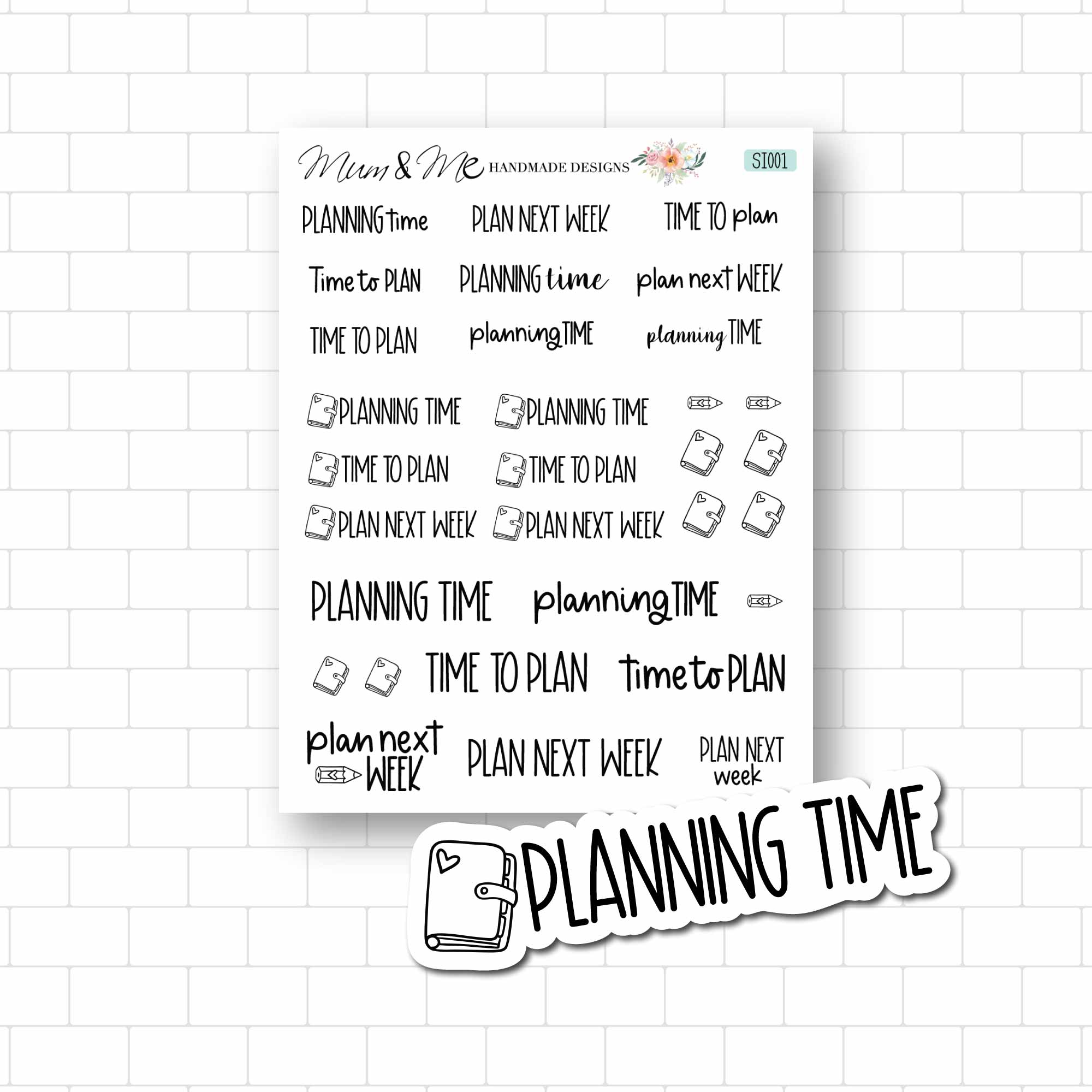 Script Icon Planner Stickers, Script Planner Stickers, Icon Planner ...