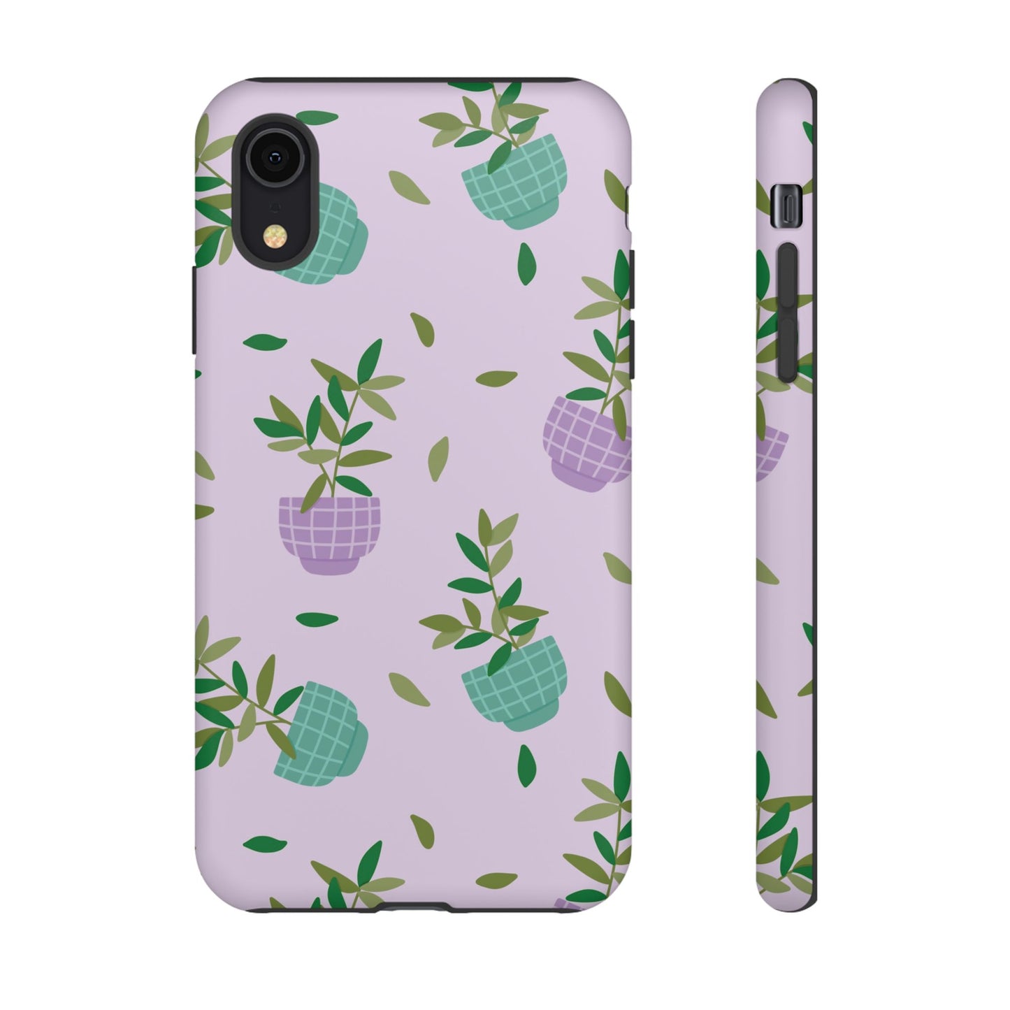 Phone Case: Pot Plants Purple