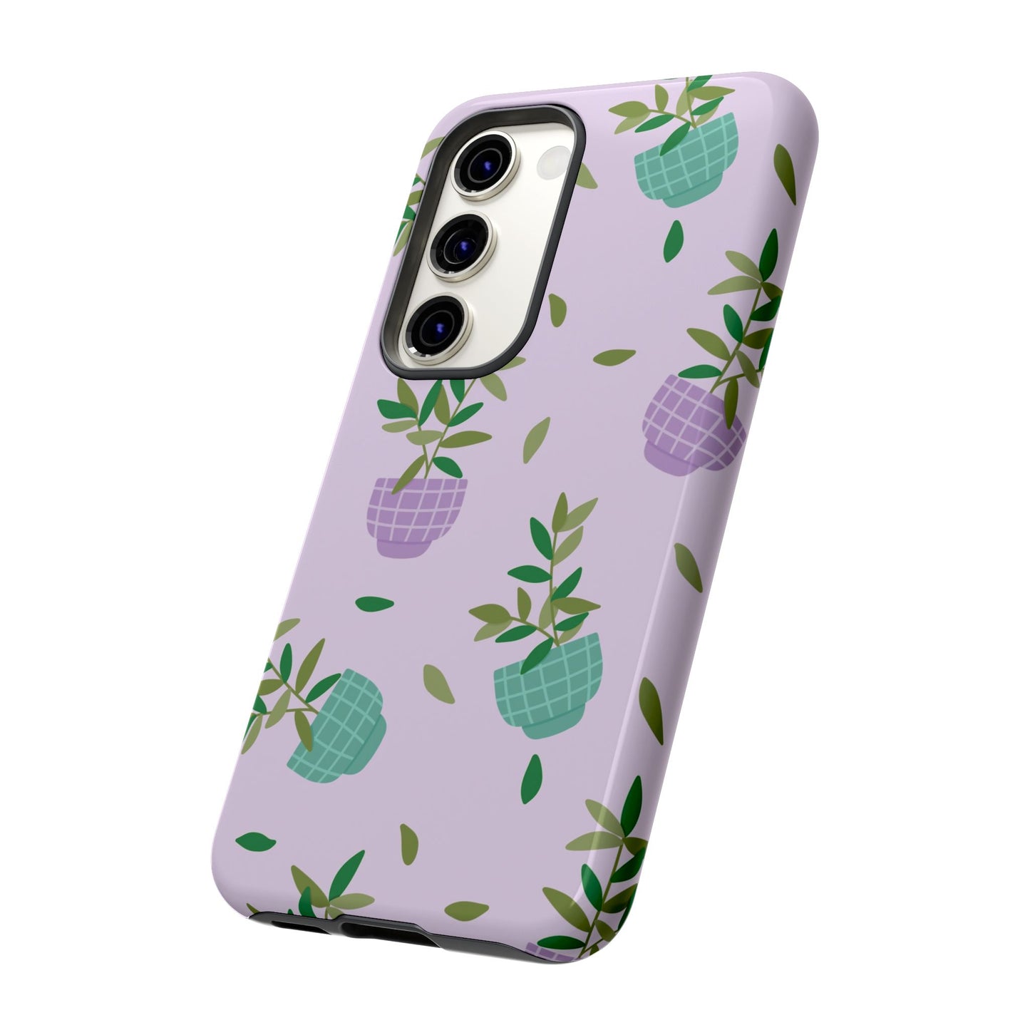 Phone Case: Pot Plants Purple