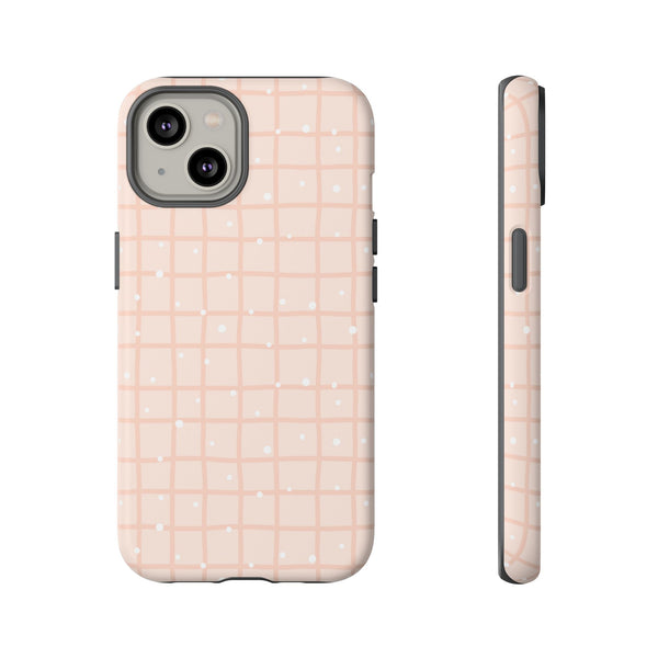 Phone Case: Grid with White Dots