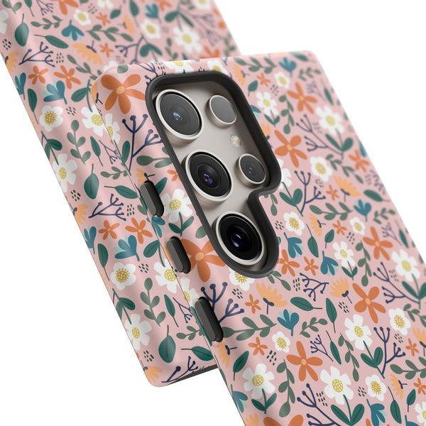 Phone Case: Florals on Pink