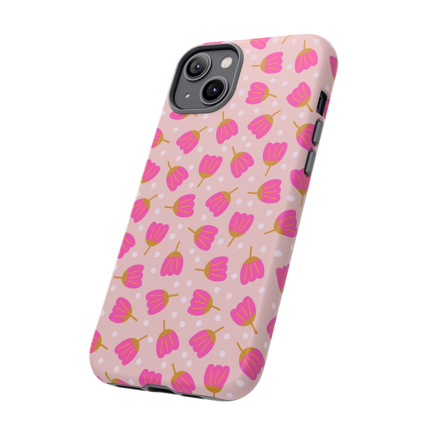 Phone Case: Bright Pink Flowers