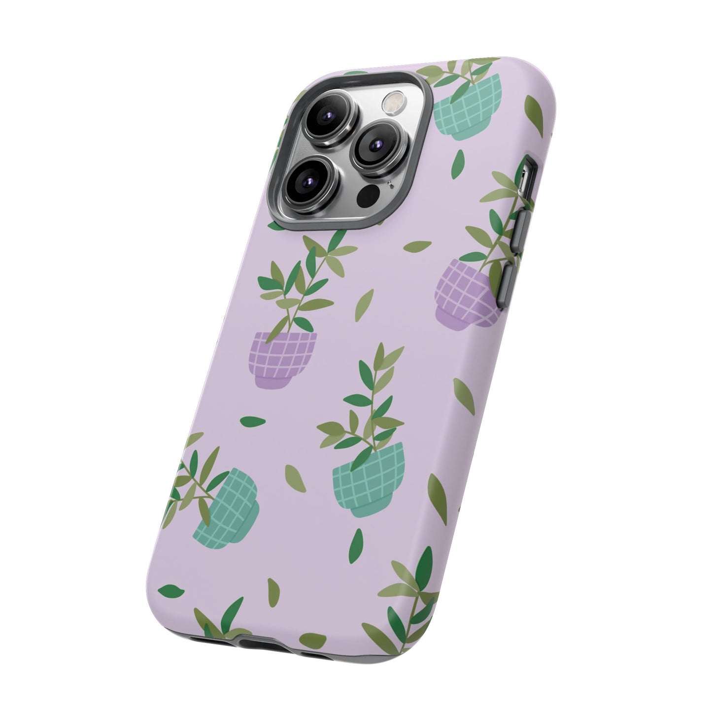 Phone Case: Pot Plants Purple