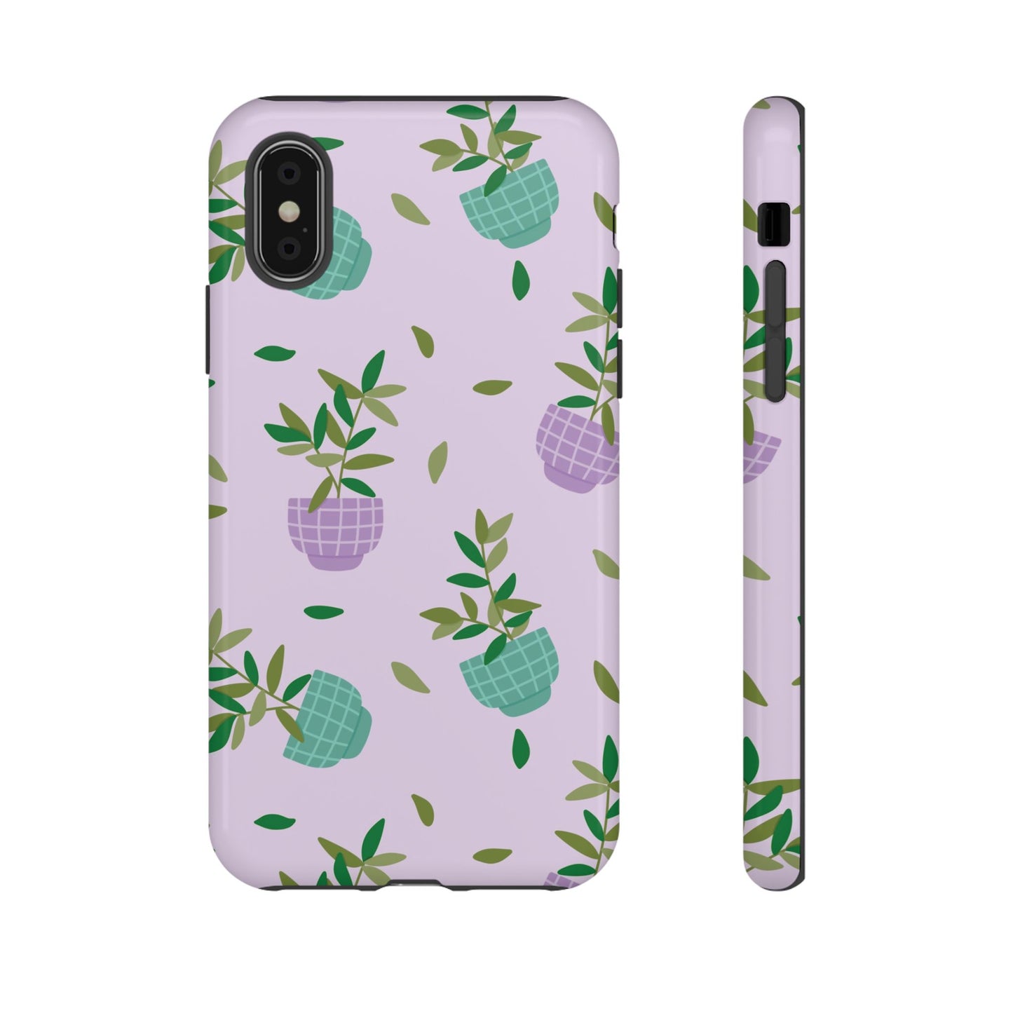 Phone Case: Pot Plants Purple