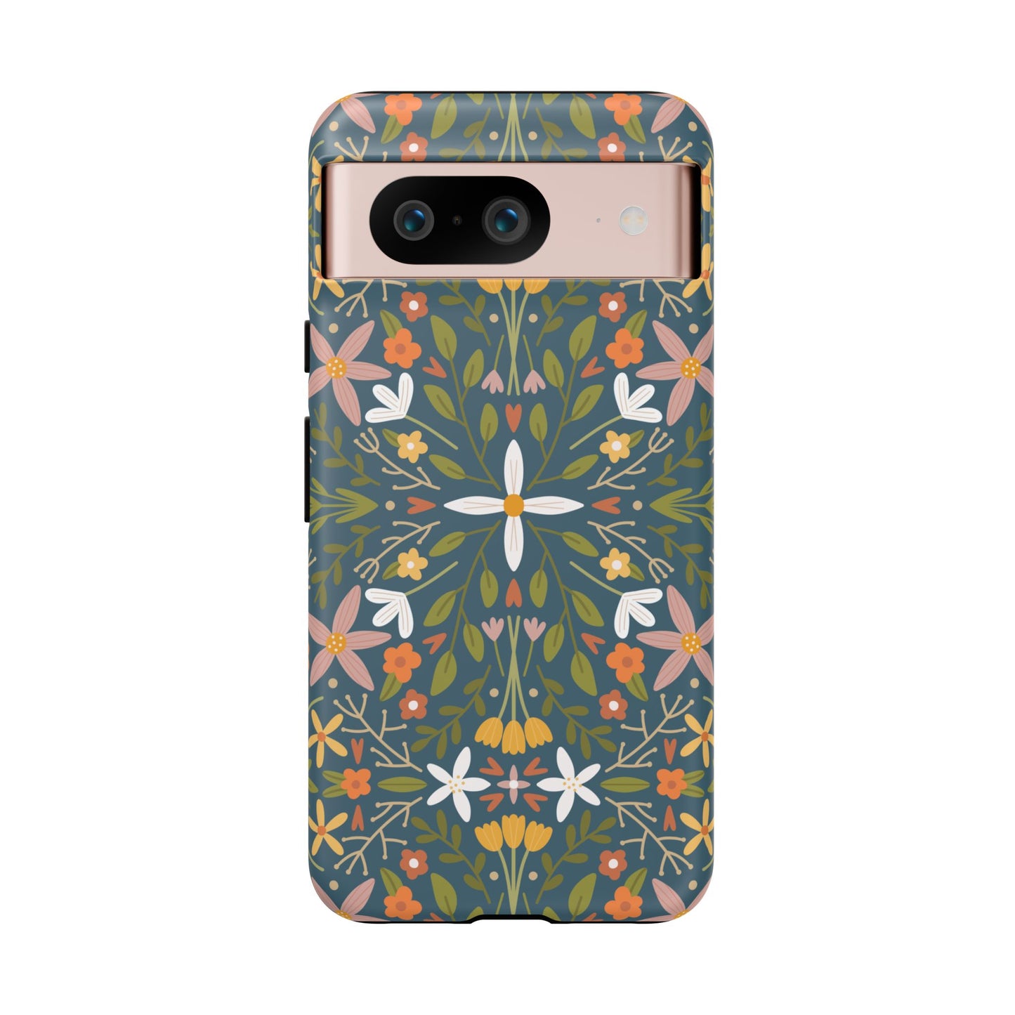 Phone Case: Florals on Blue