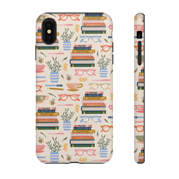 Phone Case: Bookish on Cream