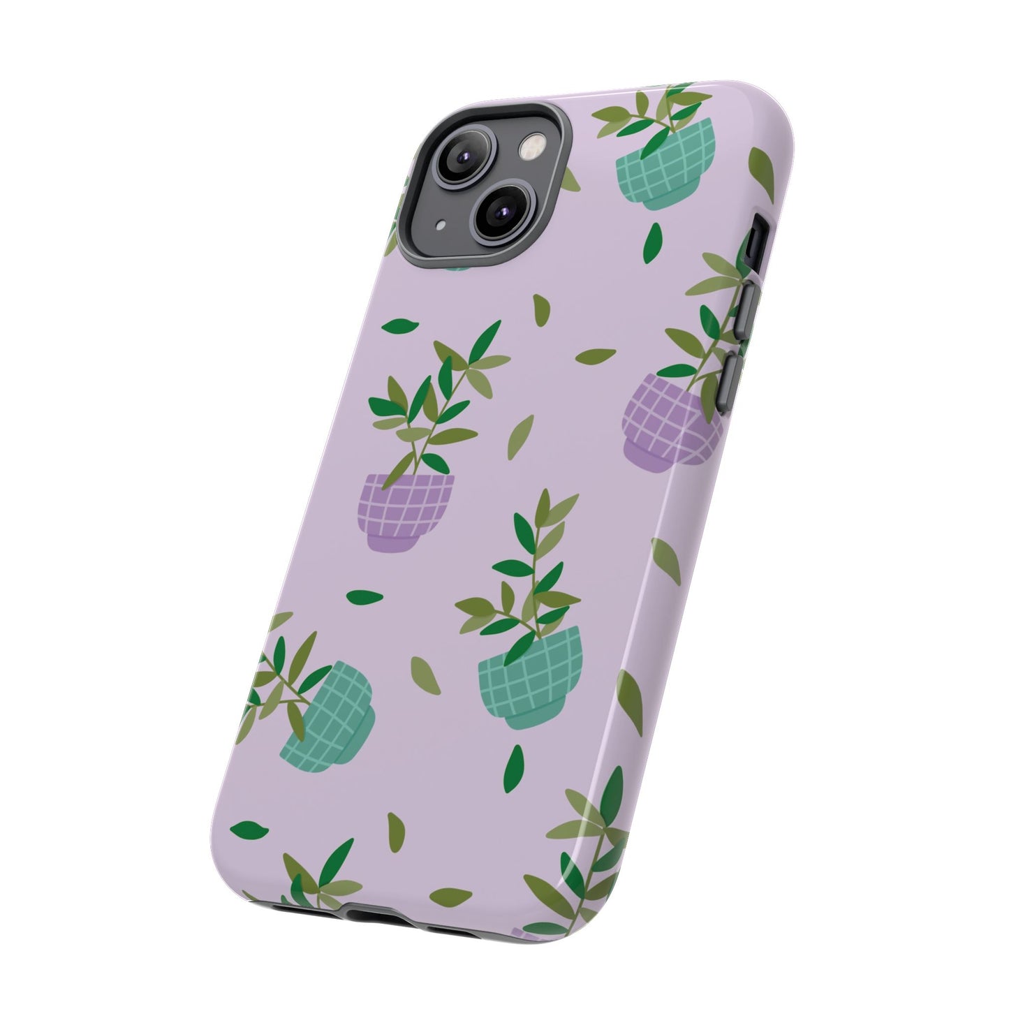 Phone Case: Pot Plants Purple